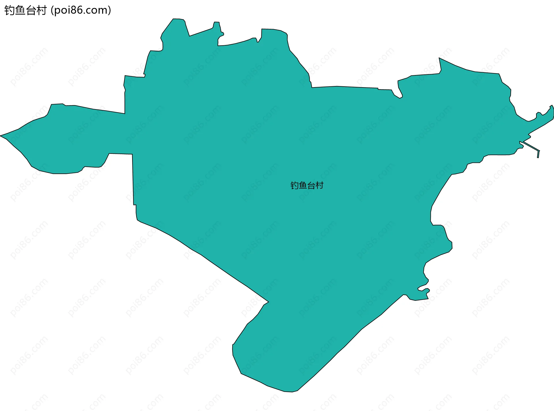 钓鱼台村边界地图