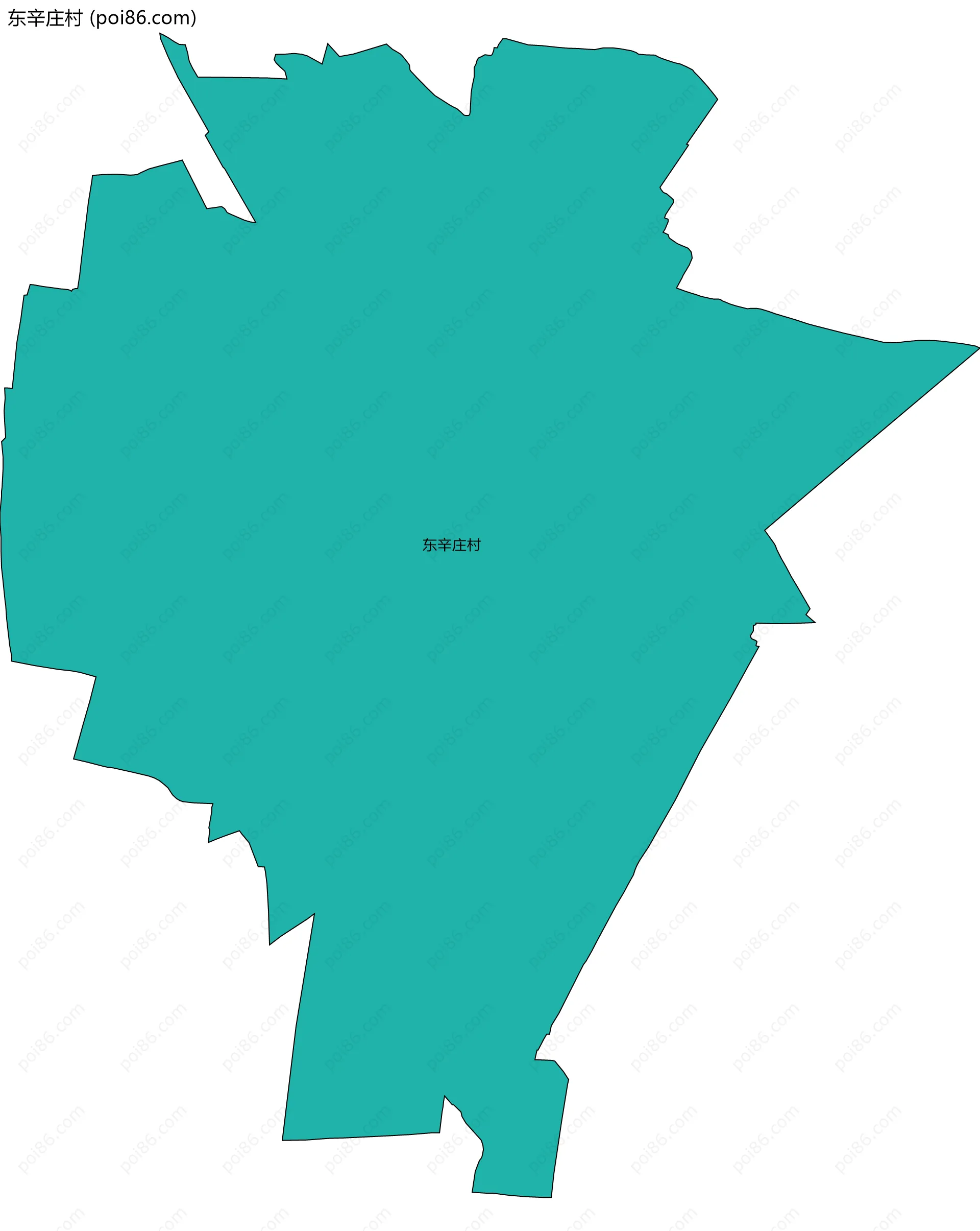 东辛庄村边界地图