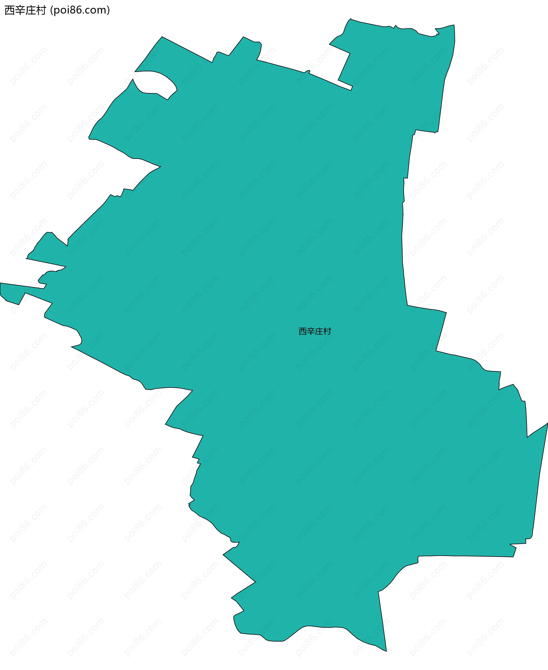 西辛庄村边界地图