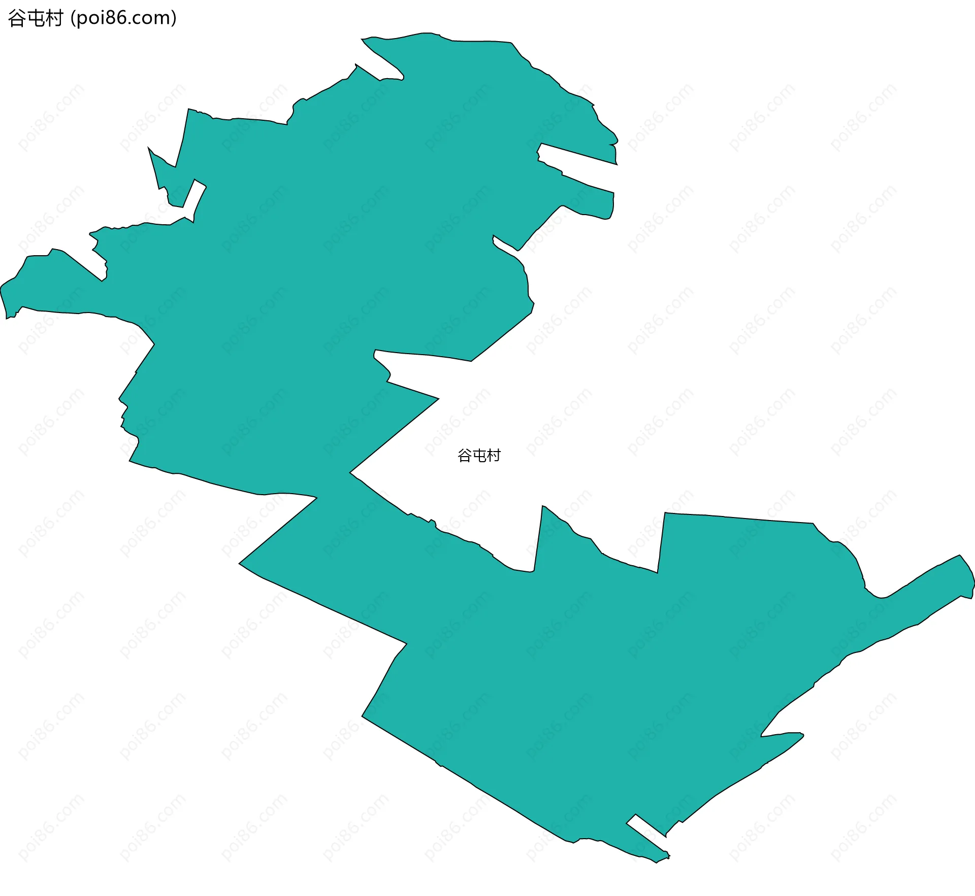 谷屯村边界地图