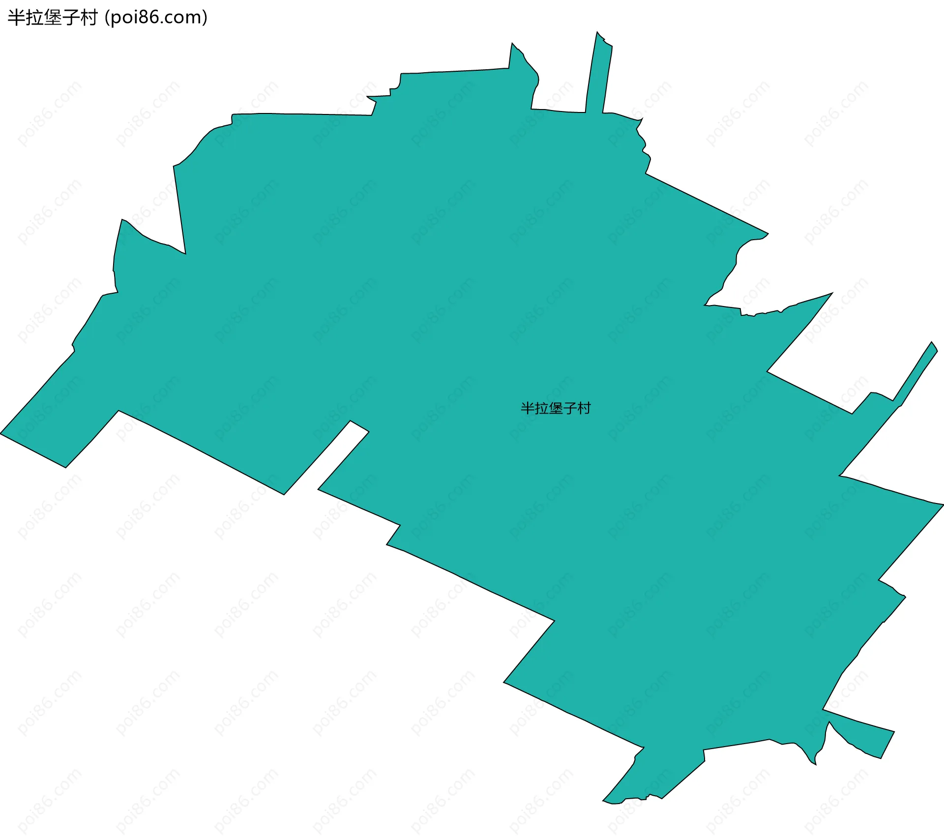 半拉堡子村边界地图