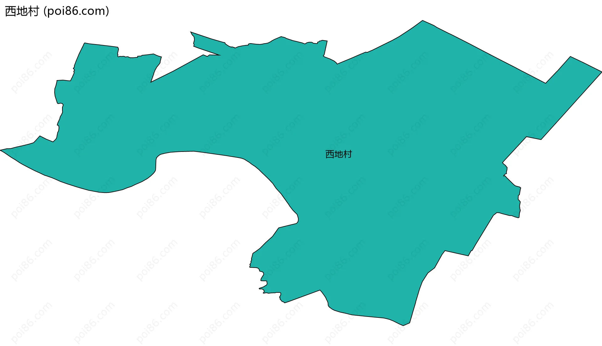 西地村边界地图