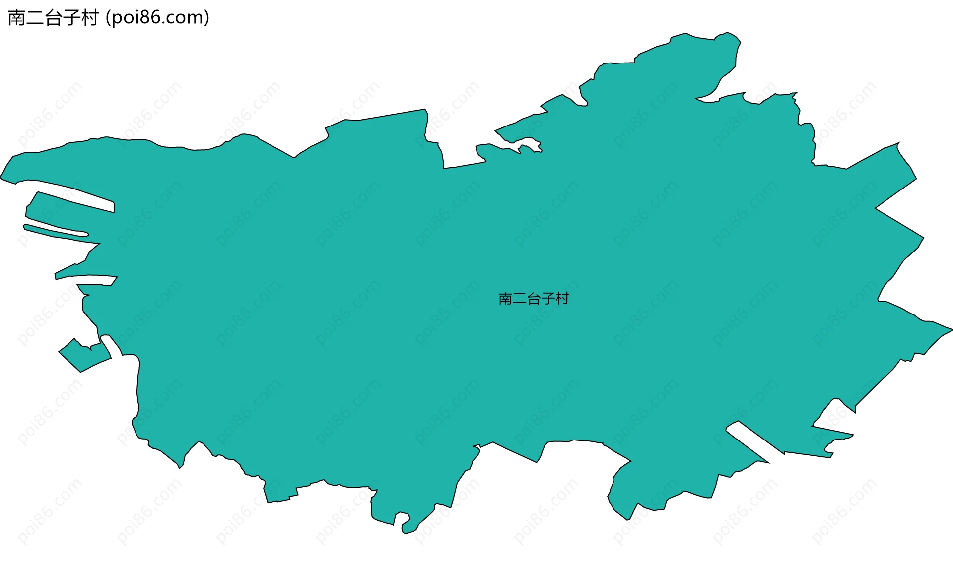 南二台子村边界地图