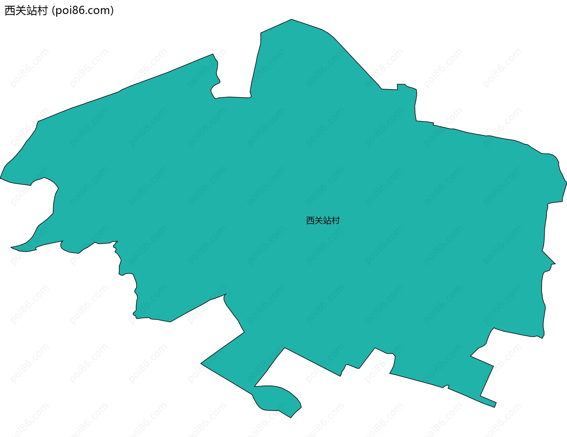 西关站村边界地图