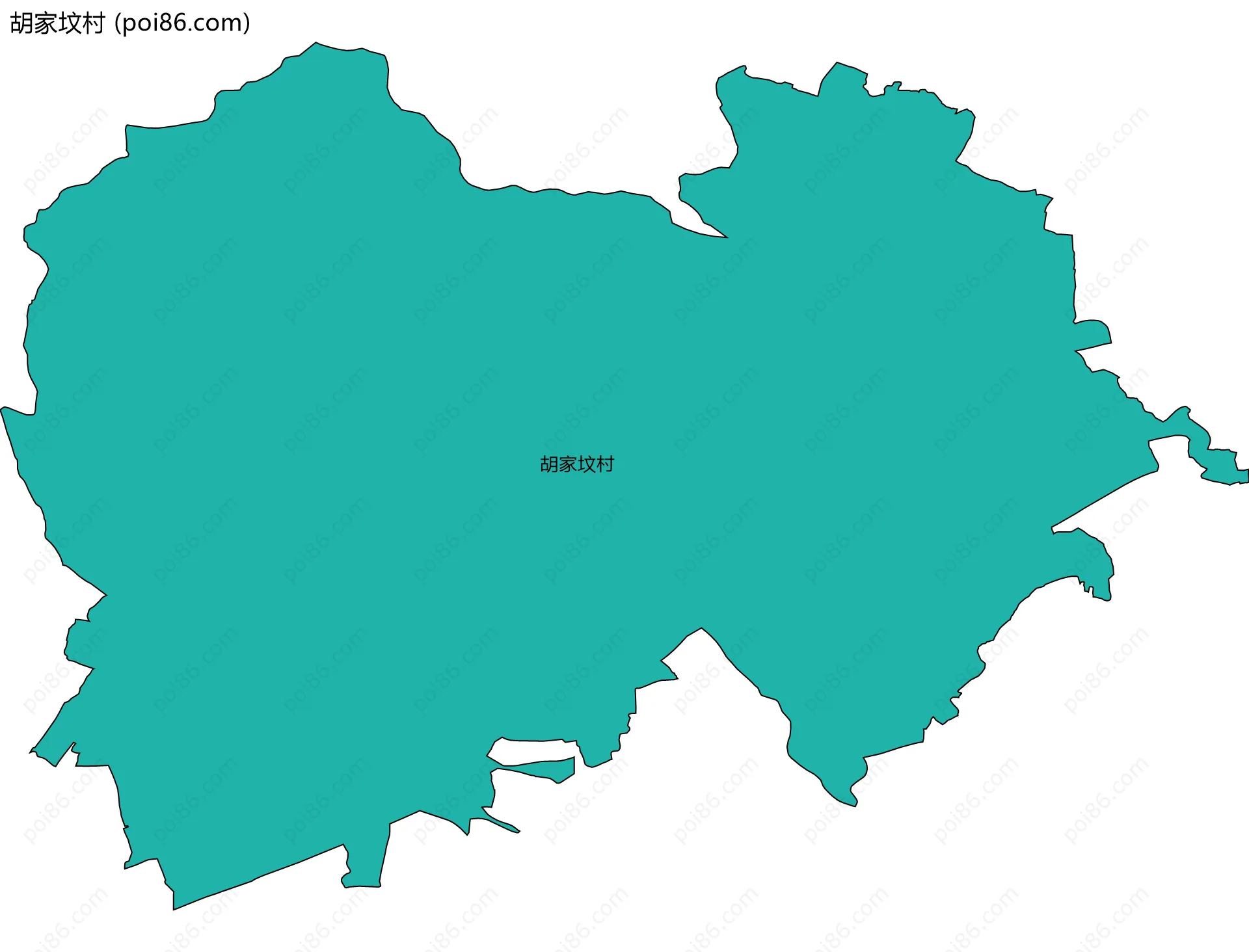 胡家坟村边界地图