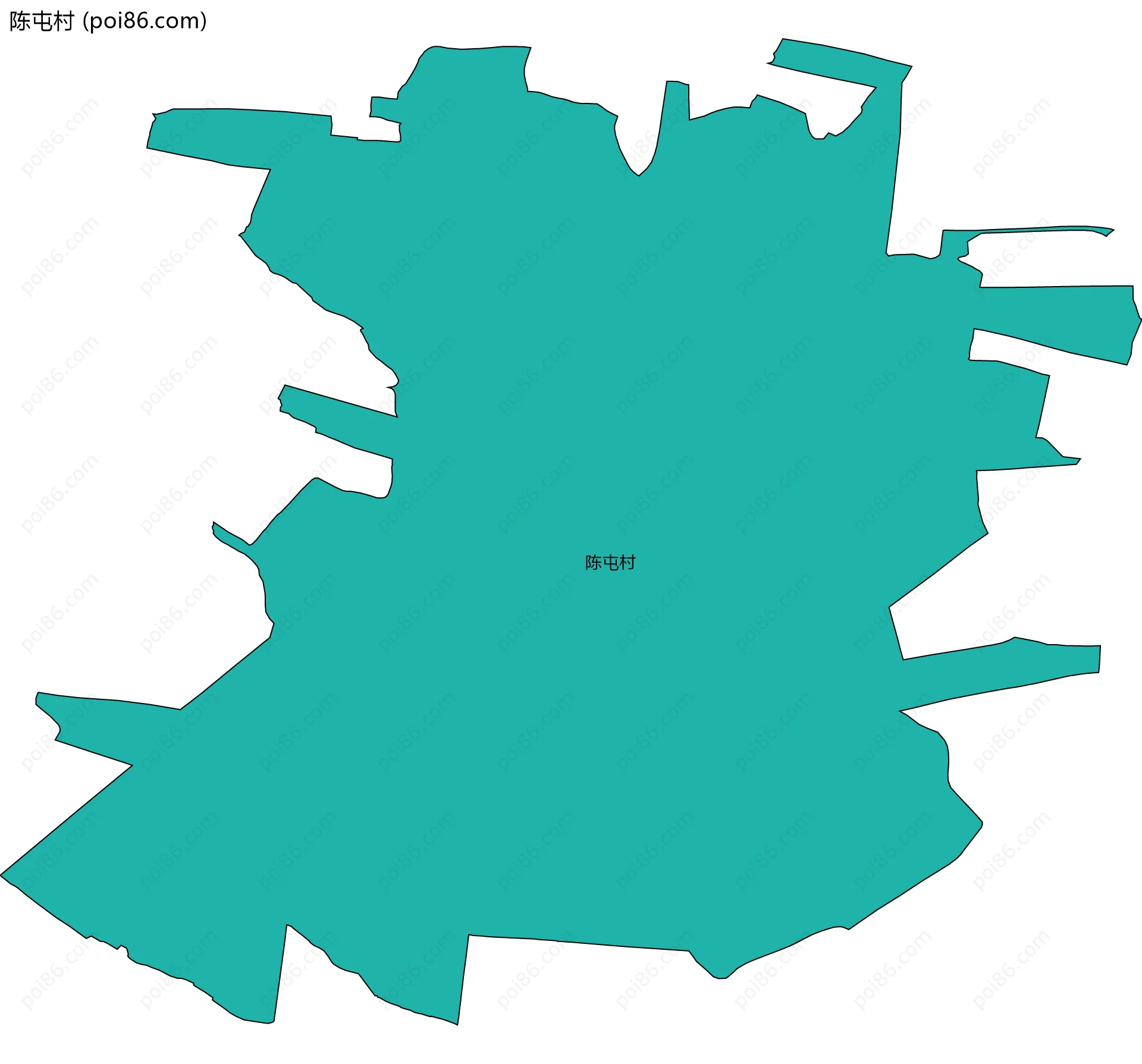 陈屯村边界地图