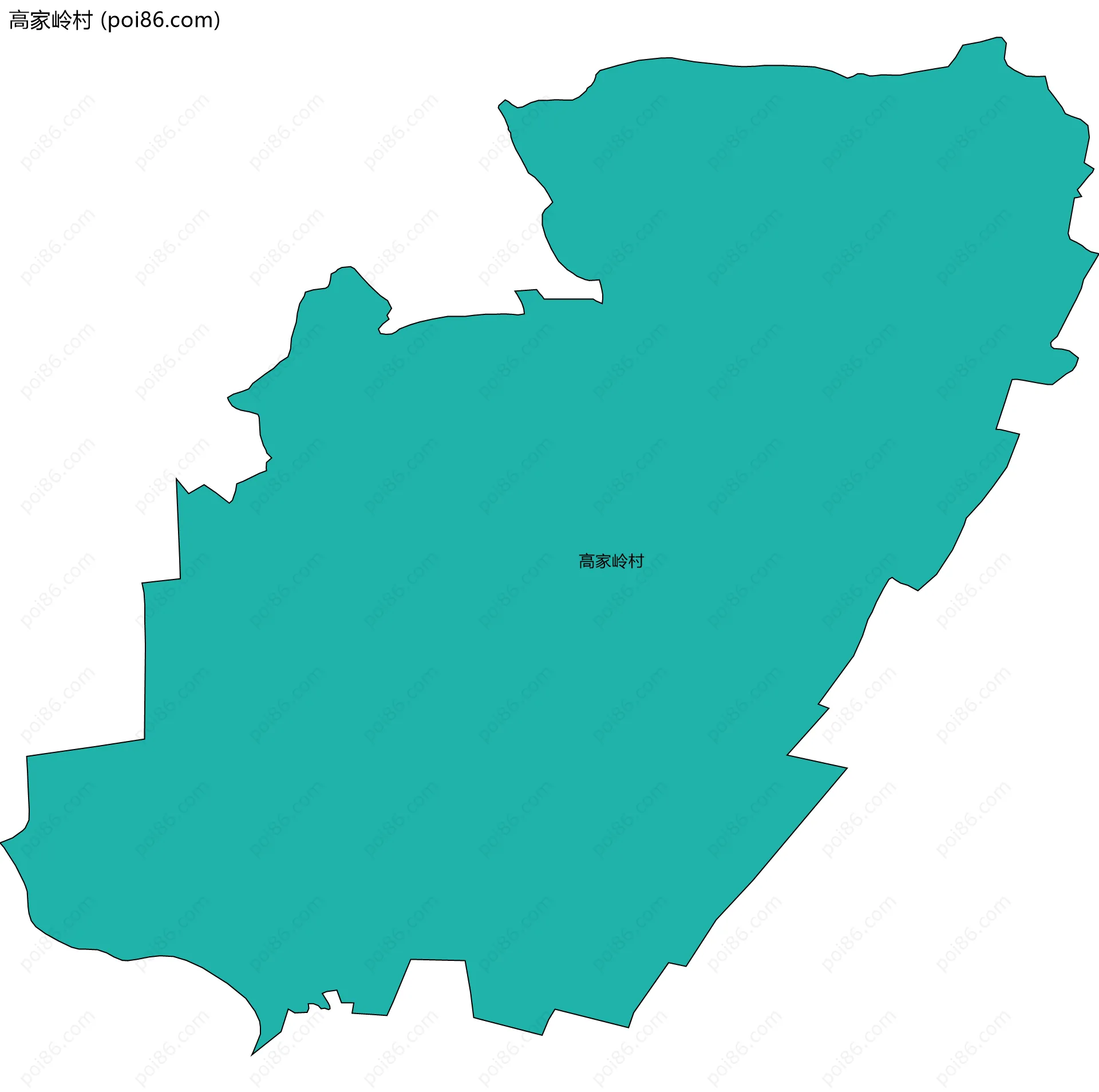 高家岭村边界地图