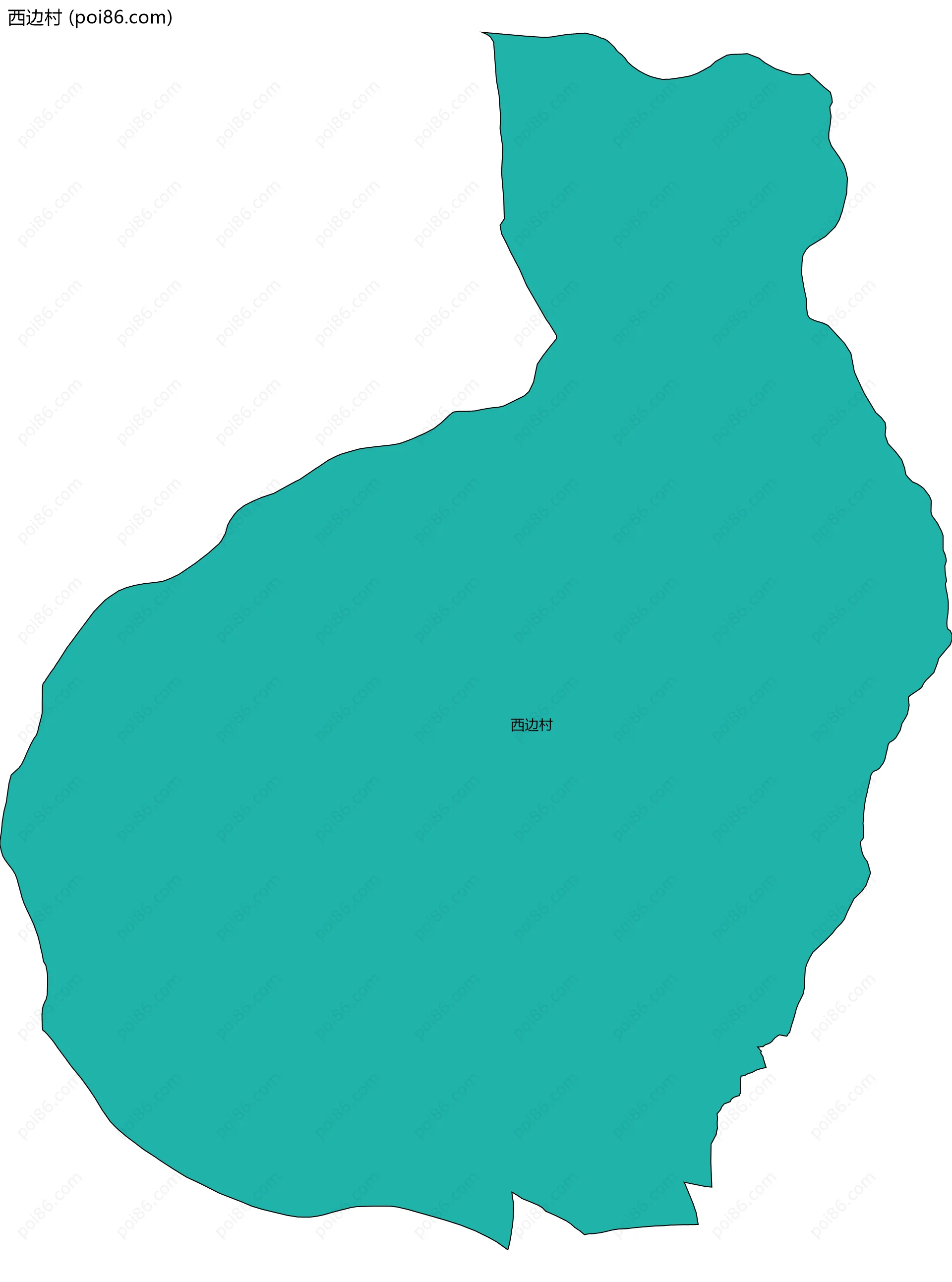 西边村边界地图