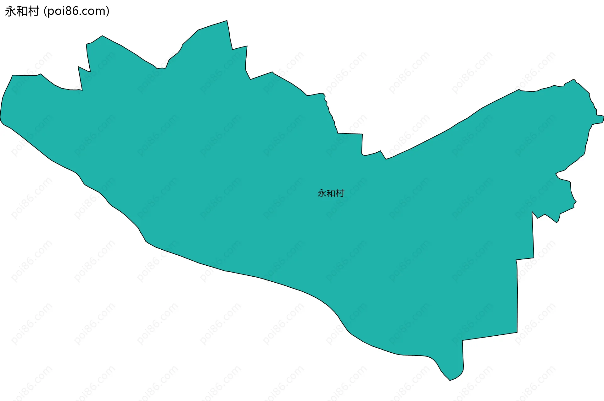 永和村边界地图