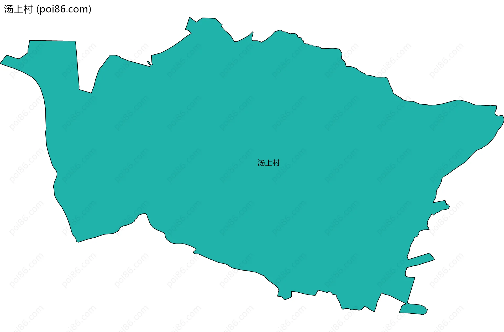 汤上村边界地图