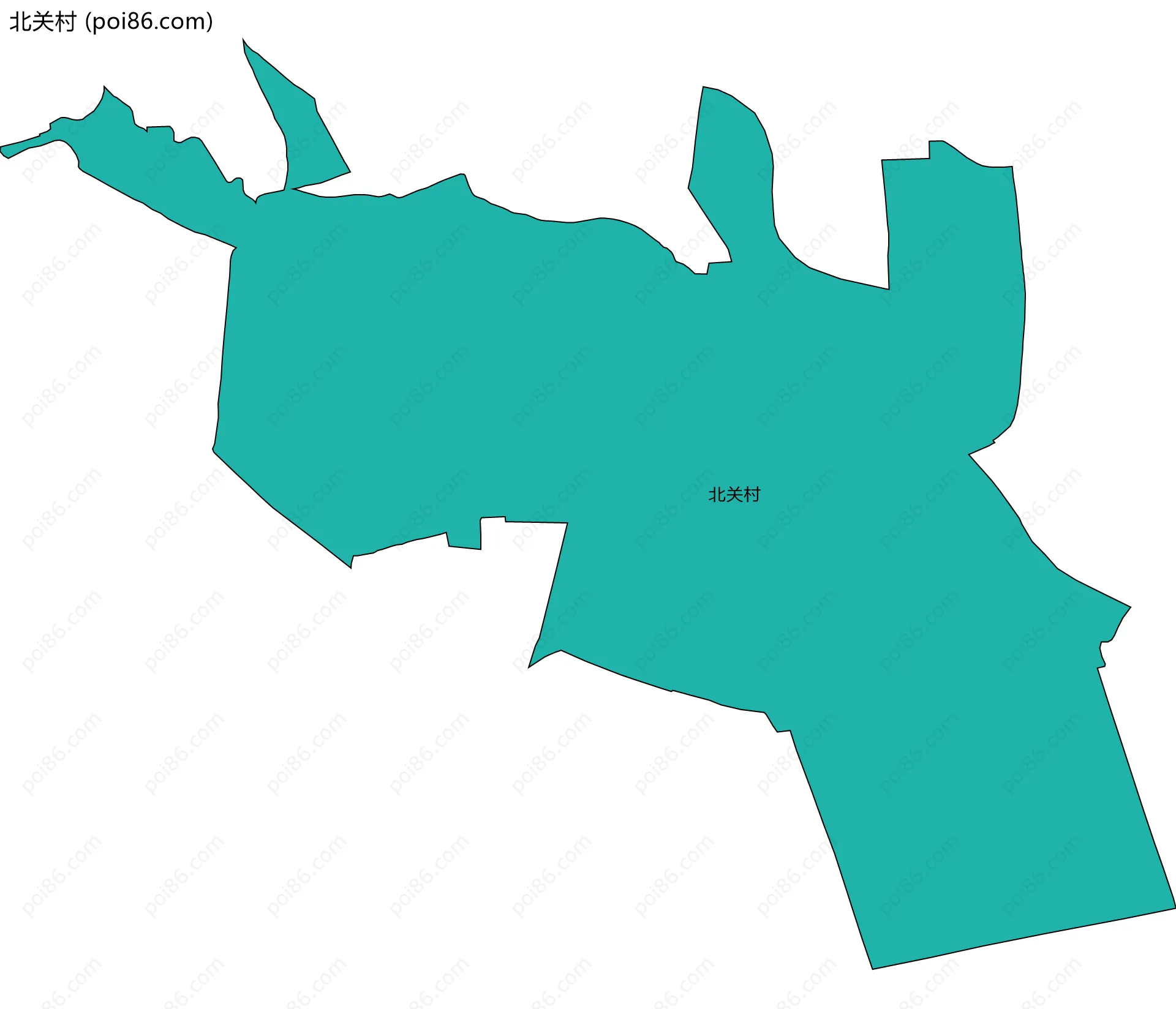 北关村边界地图
