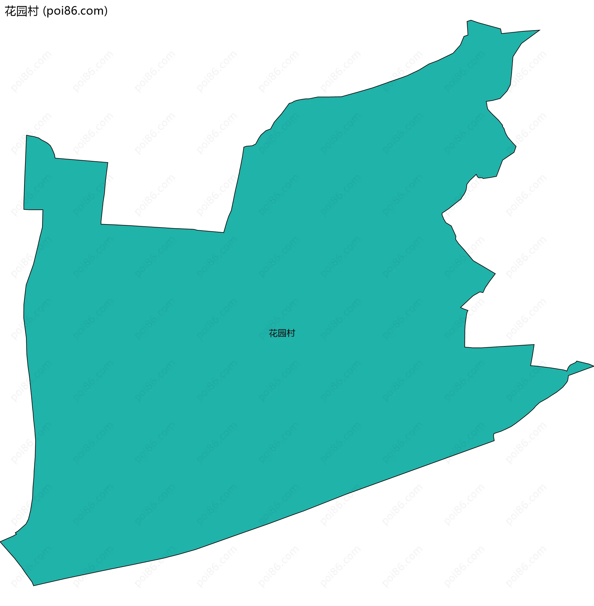 花园村边界地图
