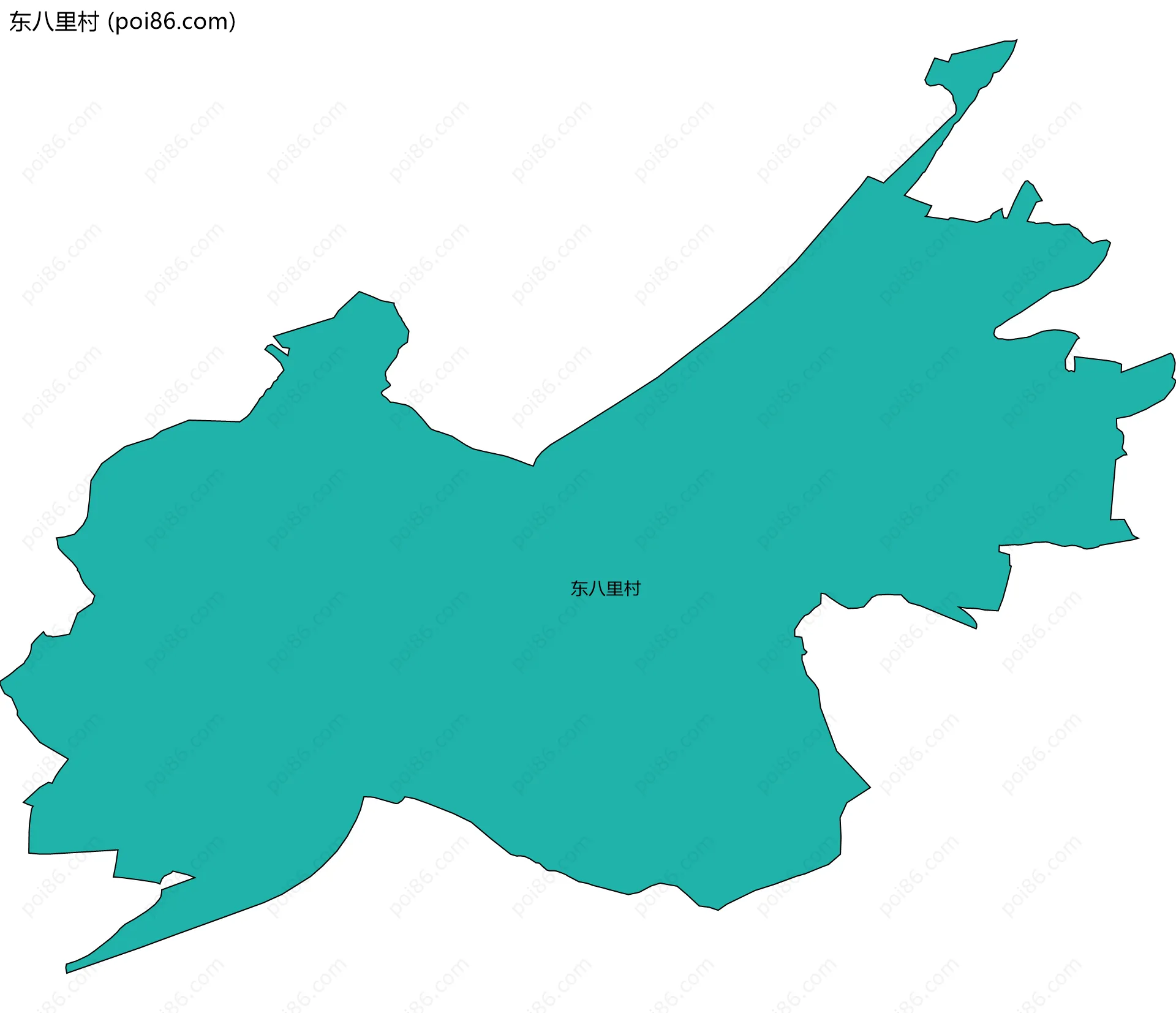 东八里村边界地图