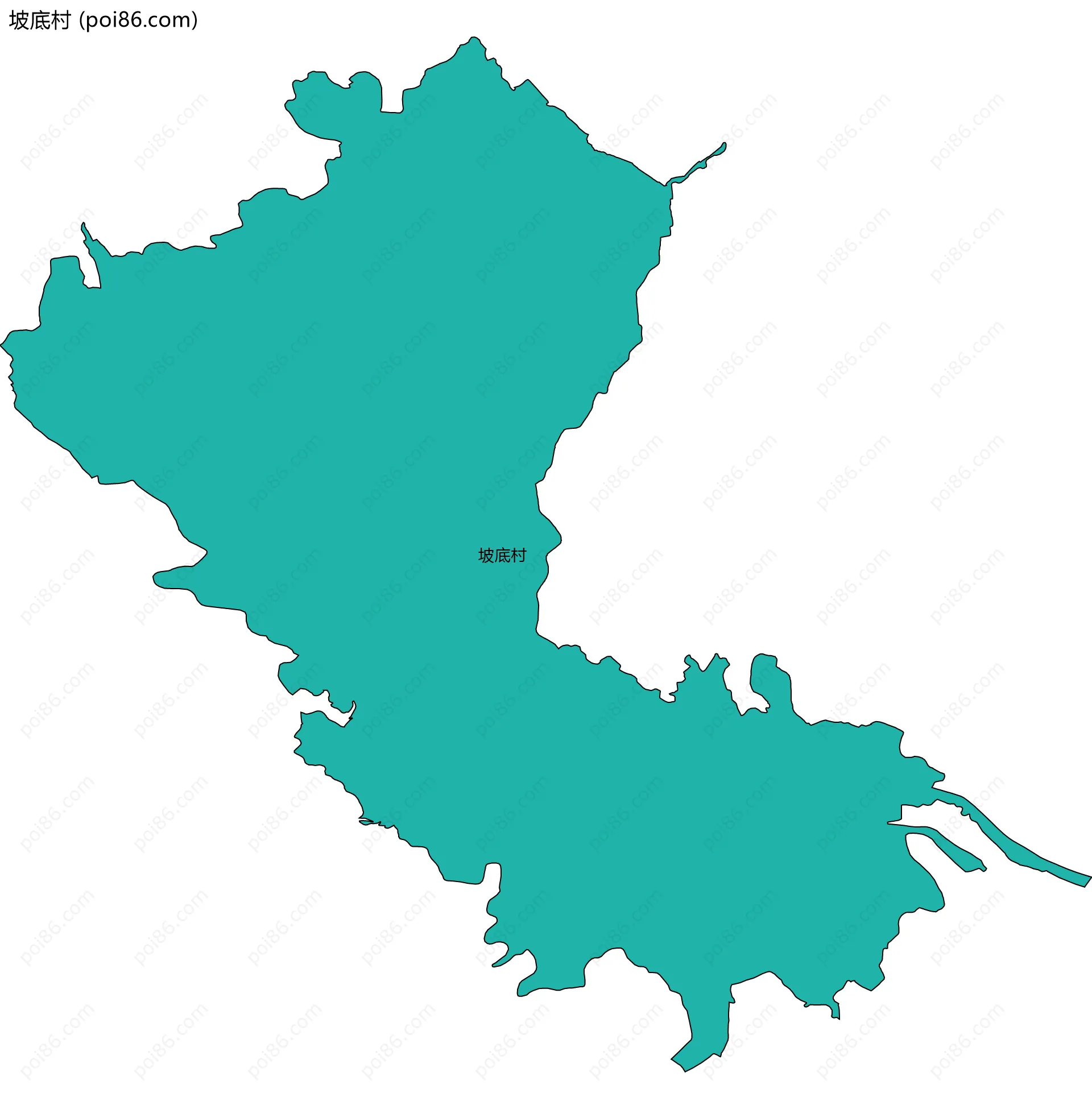 坡底村边界地图