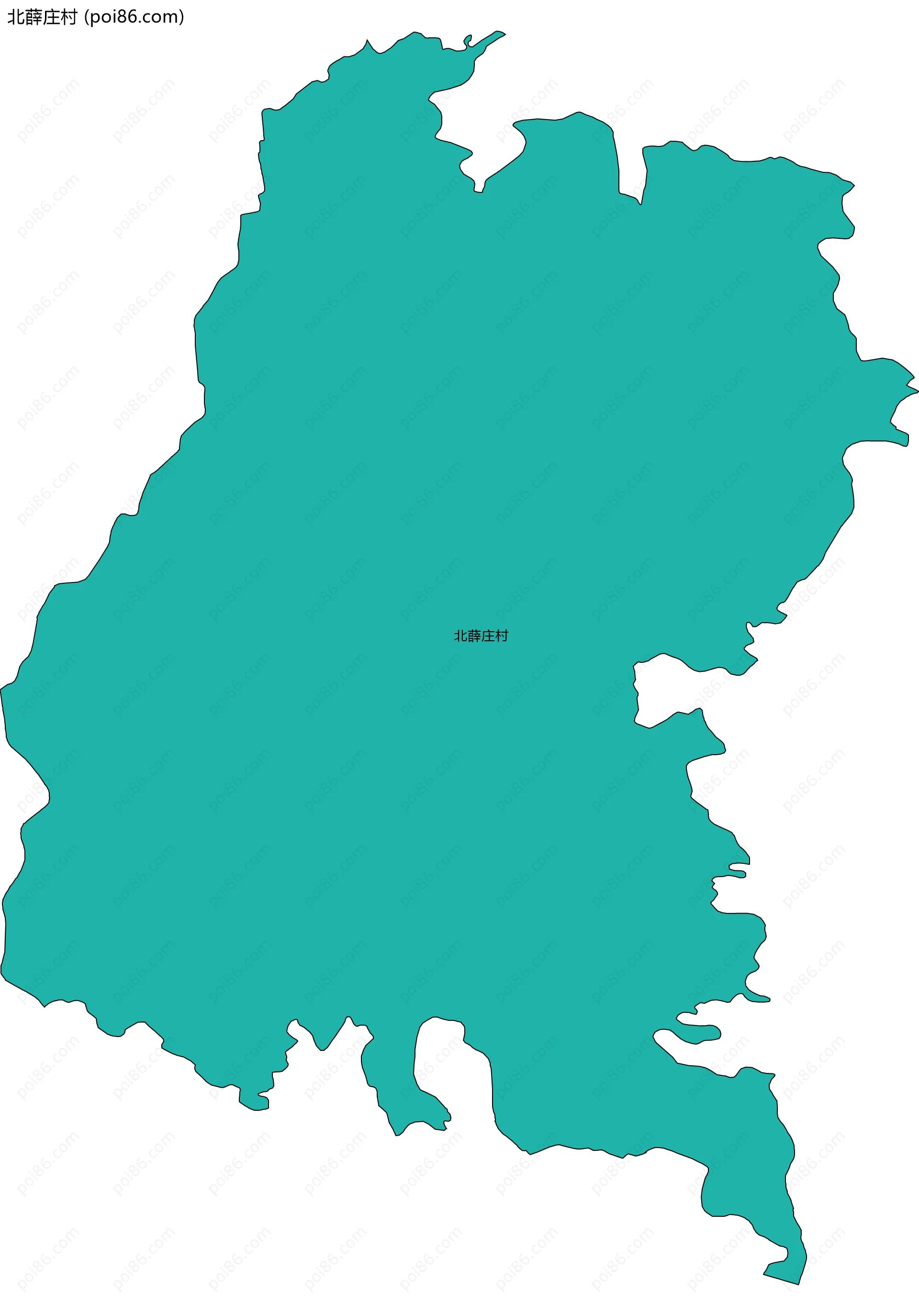 北薛庄村边界地图