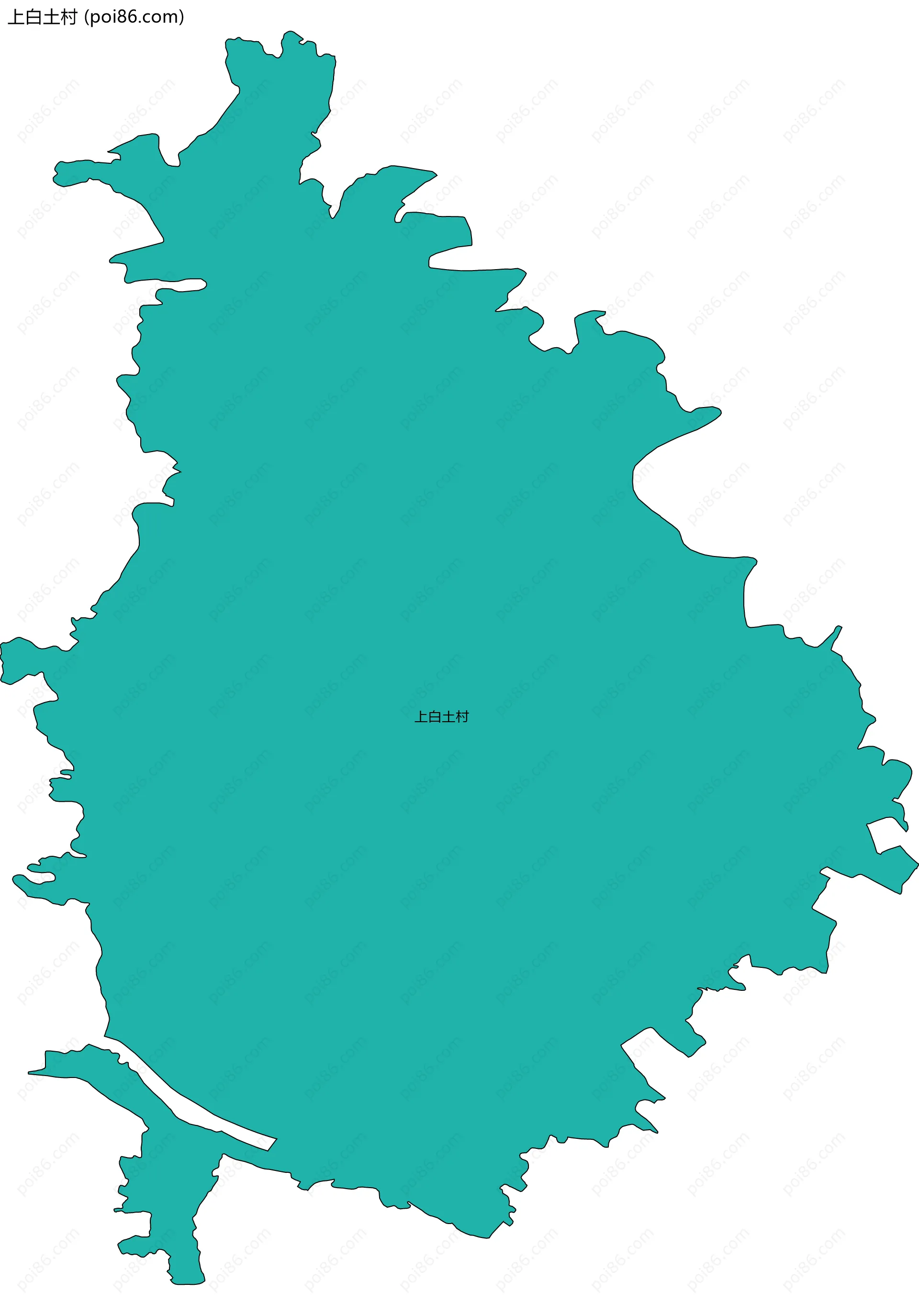 上白土村边界地图