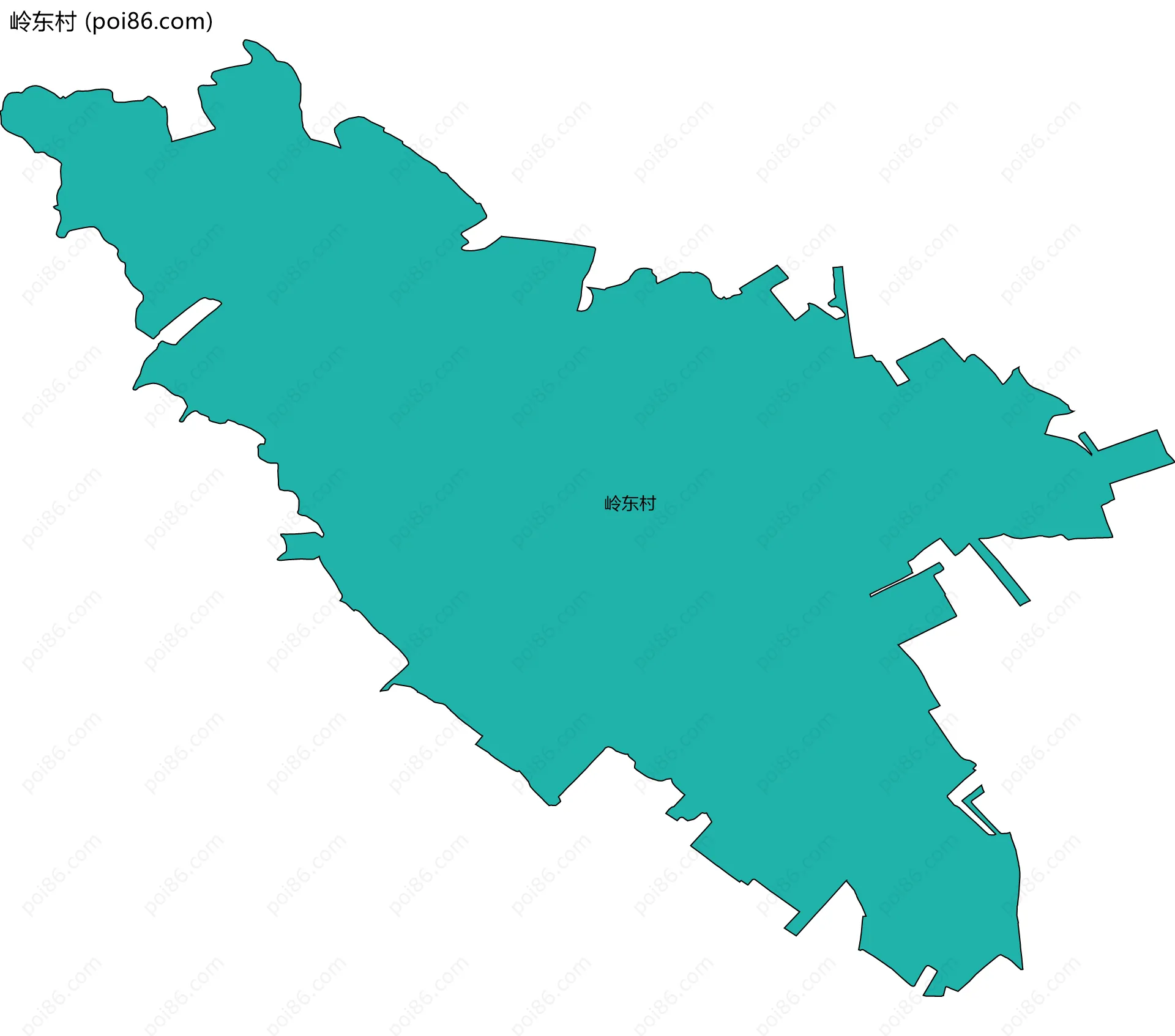 岭东村边界地图