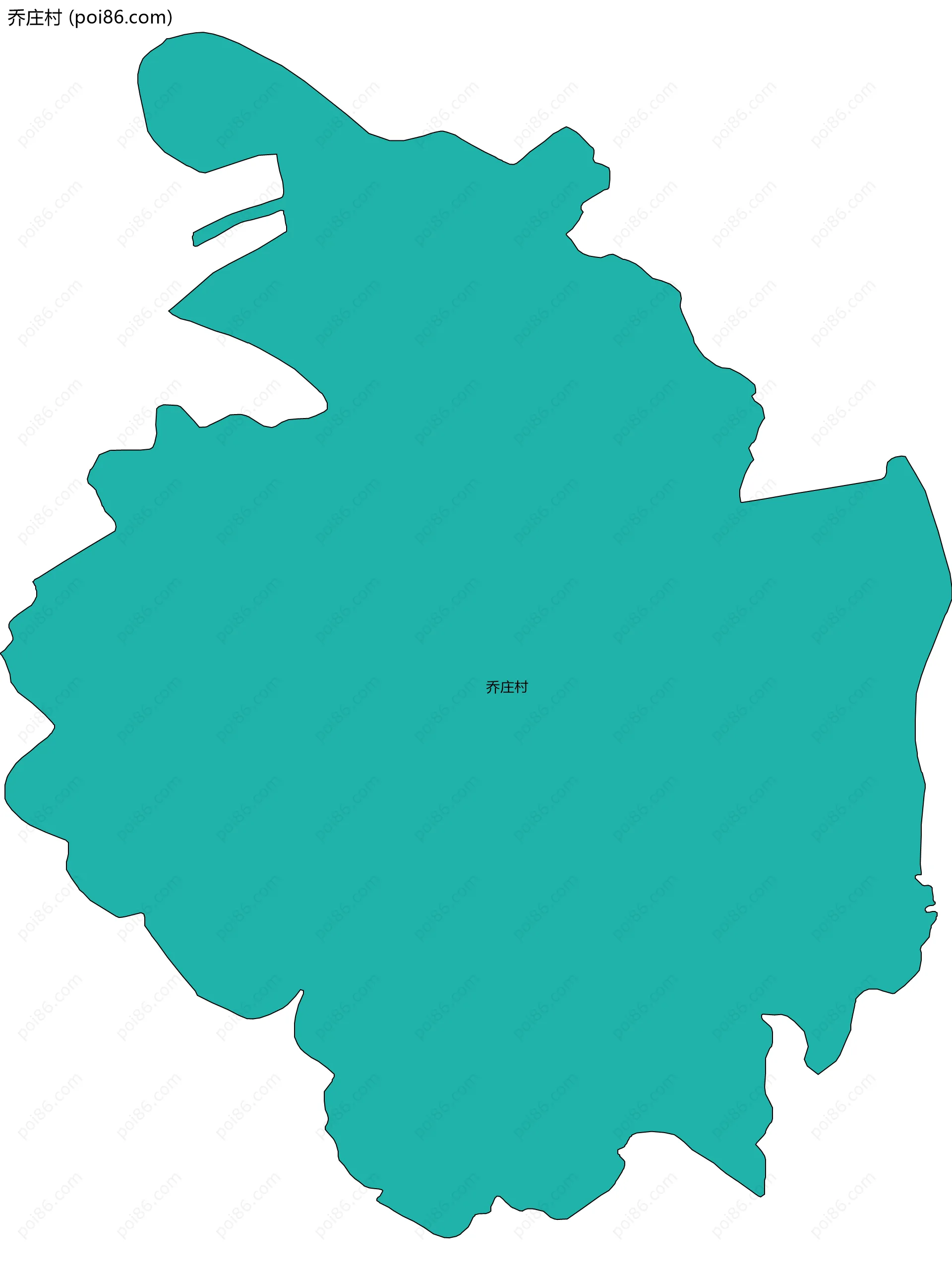 乔庄村边界地图