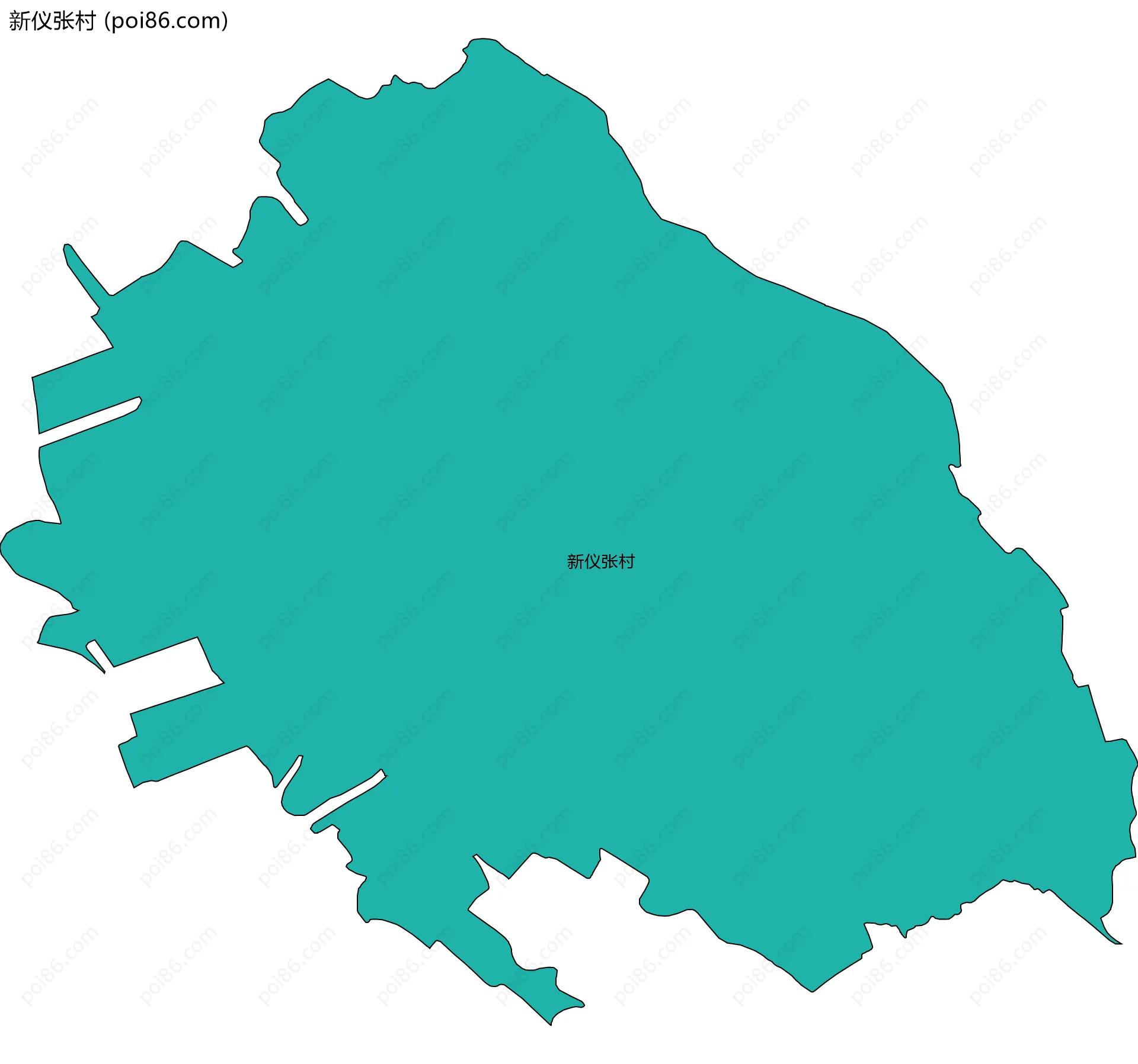 新仪张村边界地图
