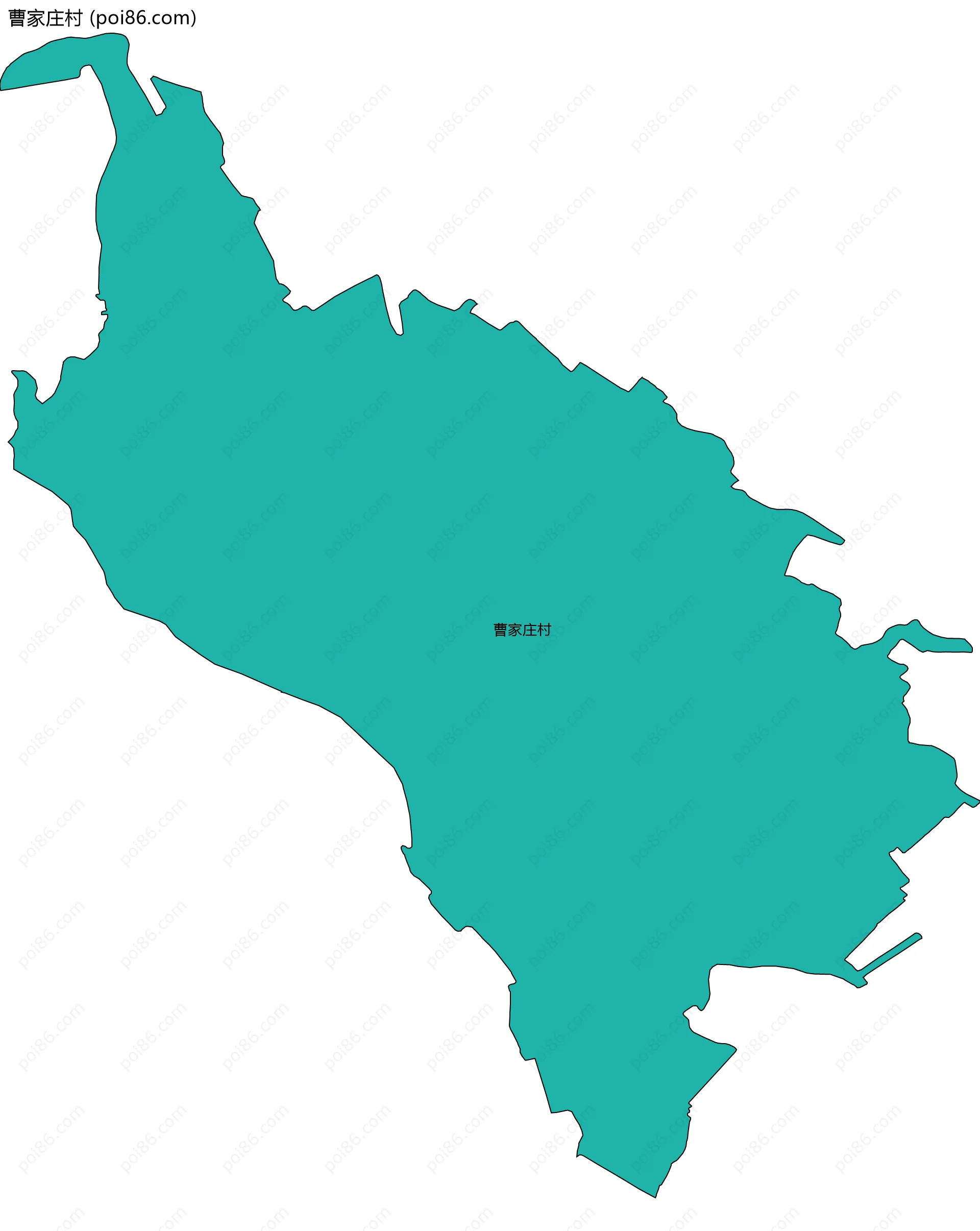 曹家庄村边界地图