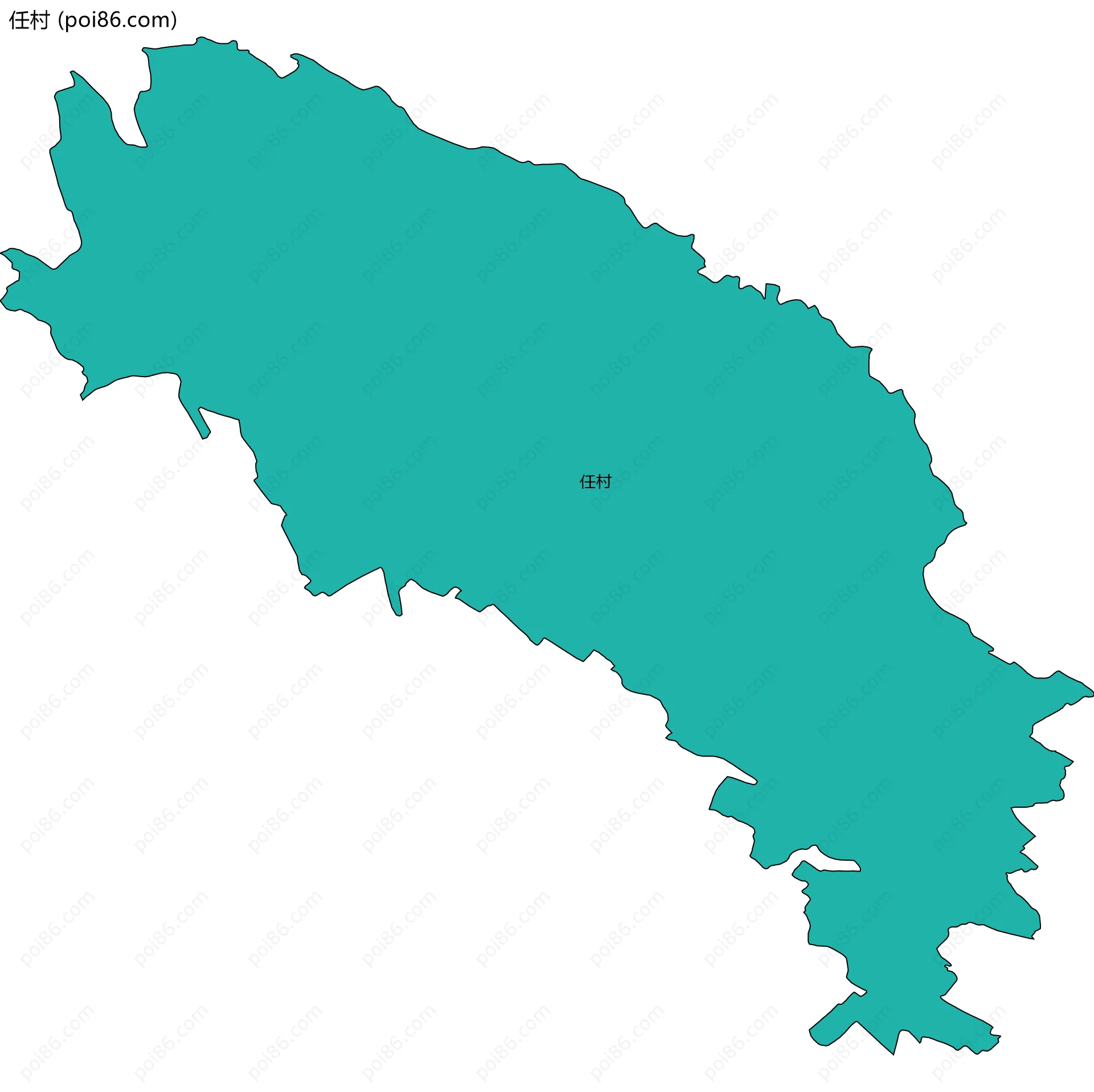 任村边界地图