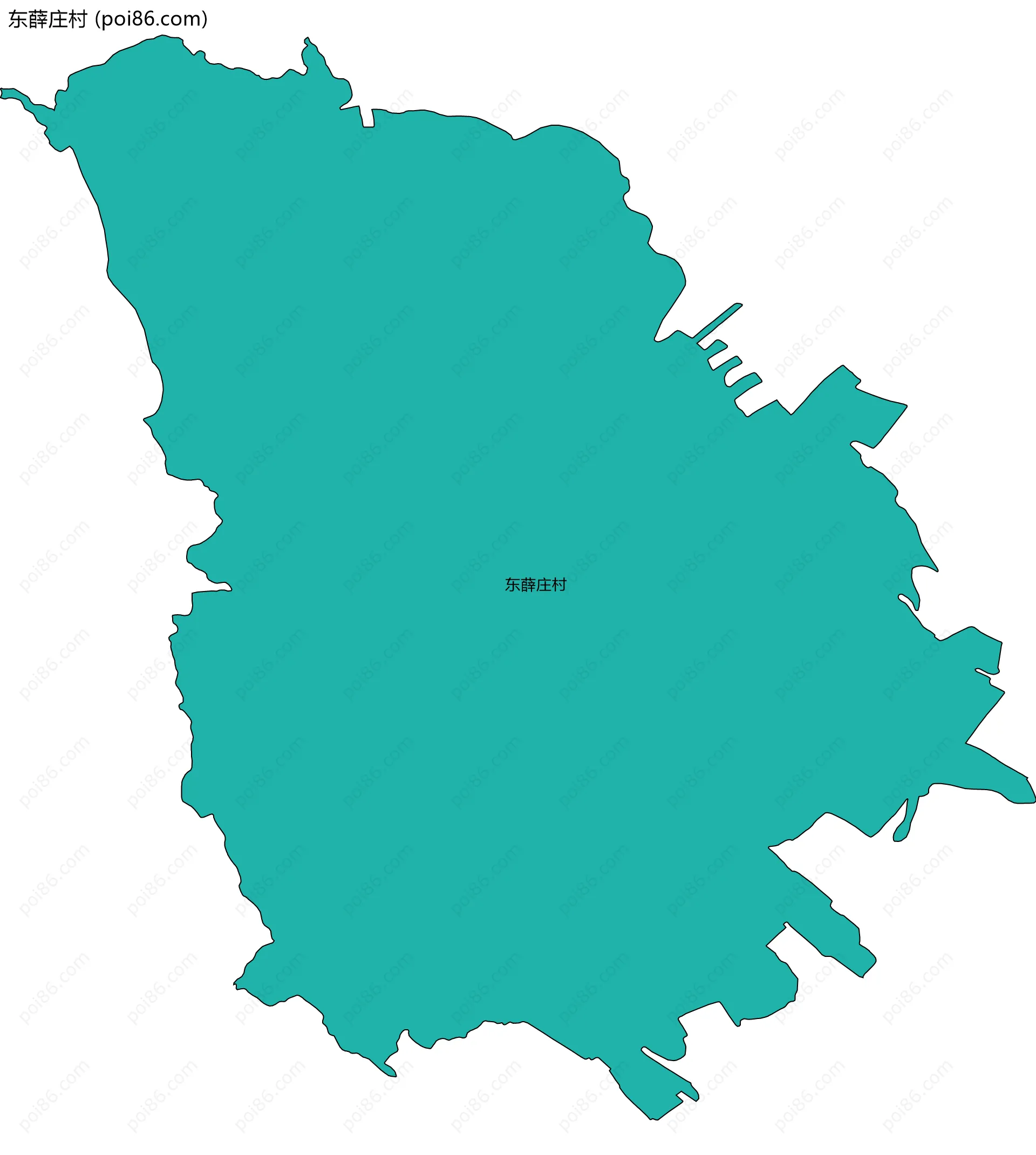 东薛庄村边界地图