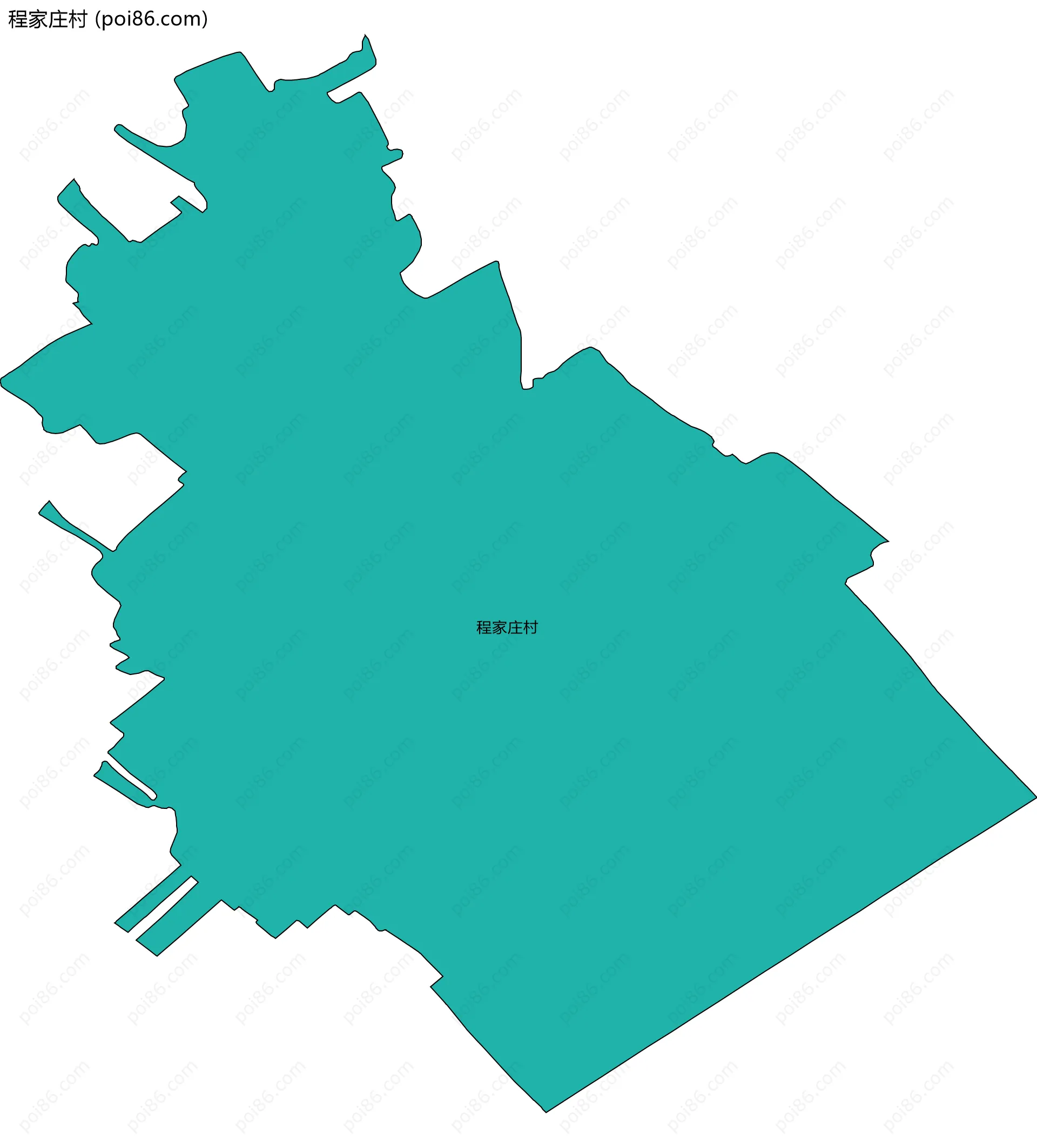 程家庄村边界地图