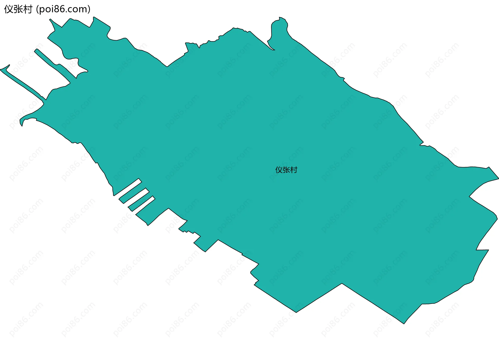 仪张村边界地图