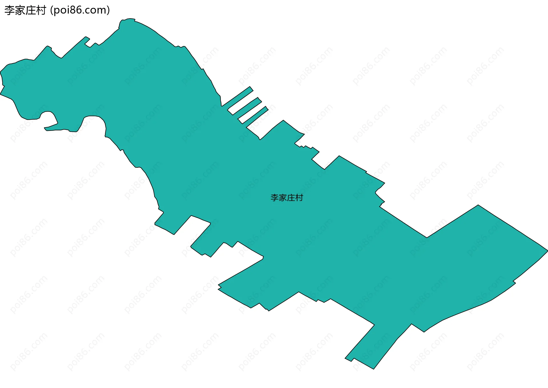 李家庄村边界地图