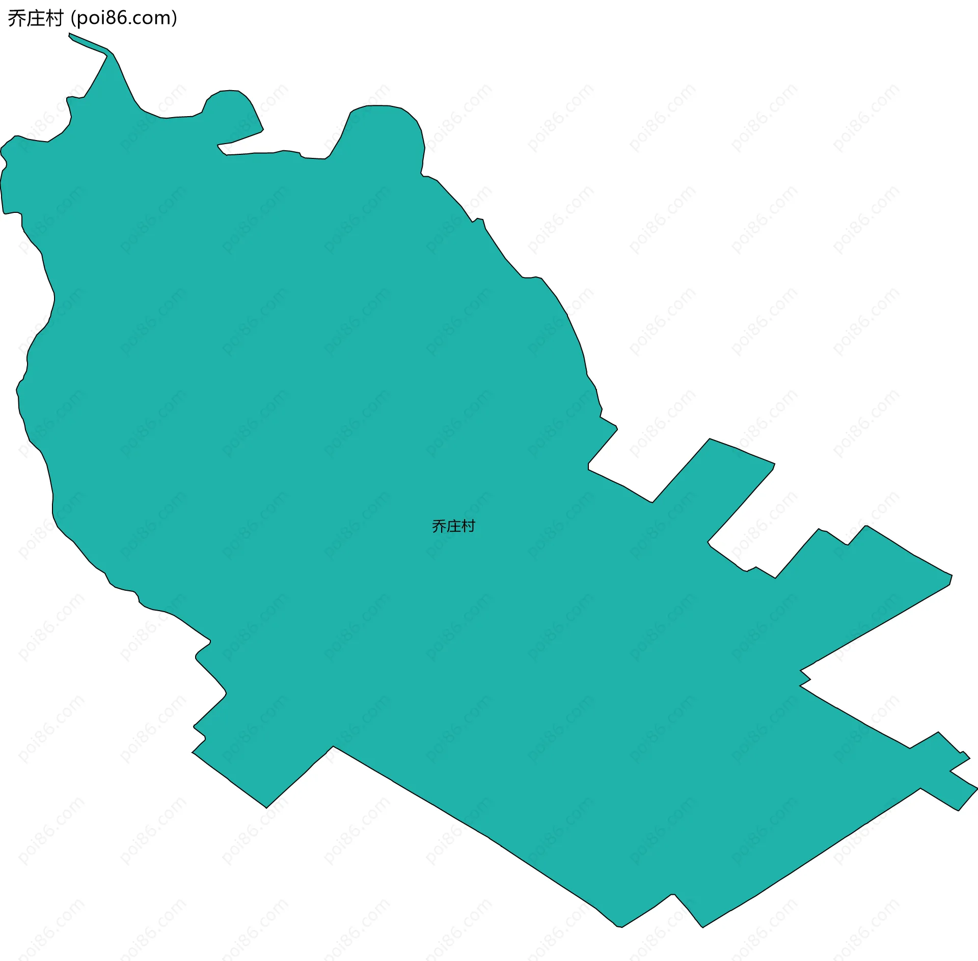 乔庄村边界地图