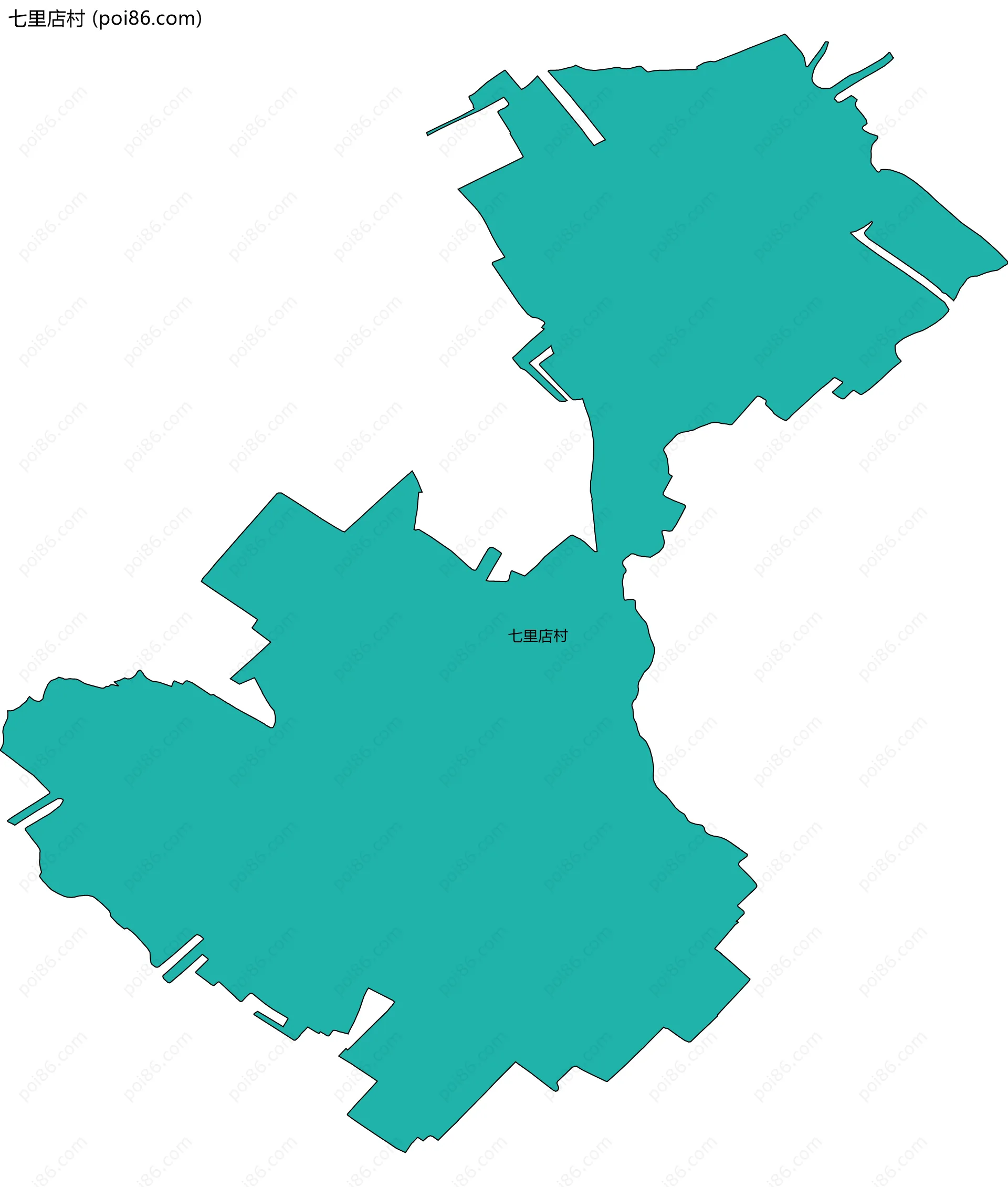 七里店村边界地图