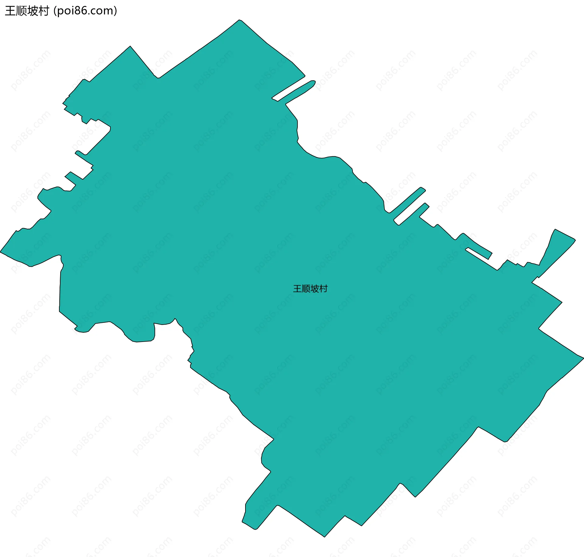 王顺坡村边界地图