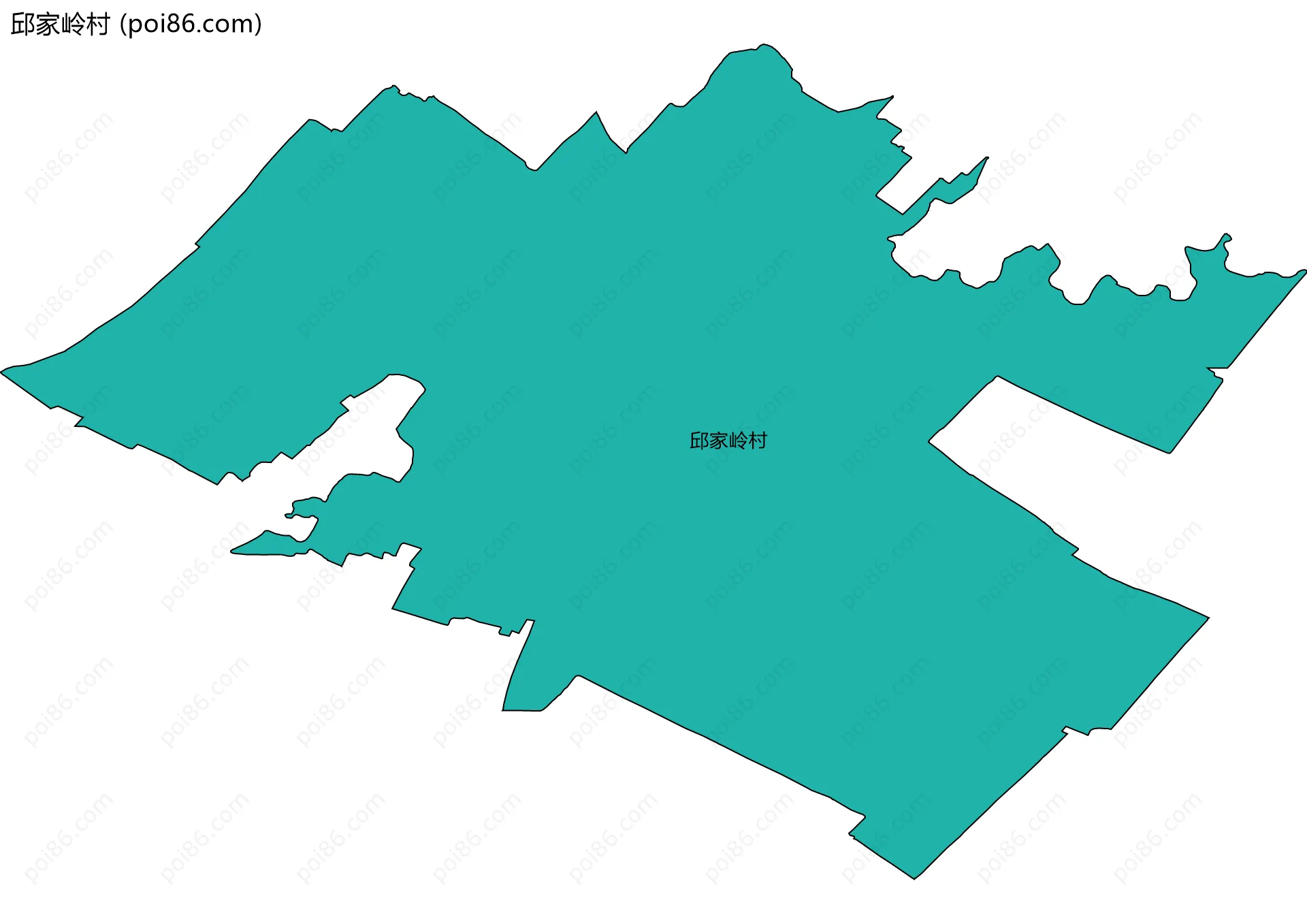 邱家岭村边界地图