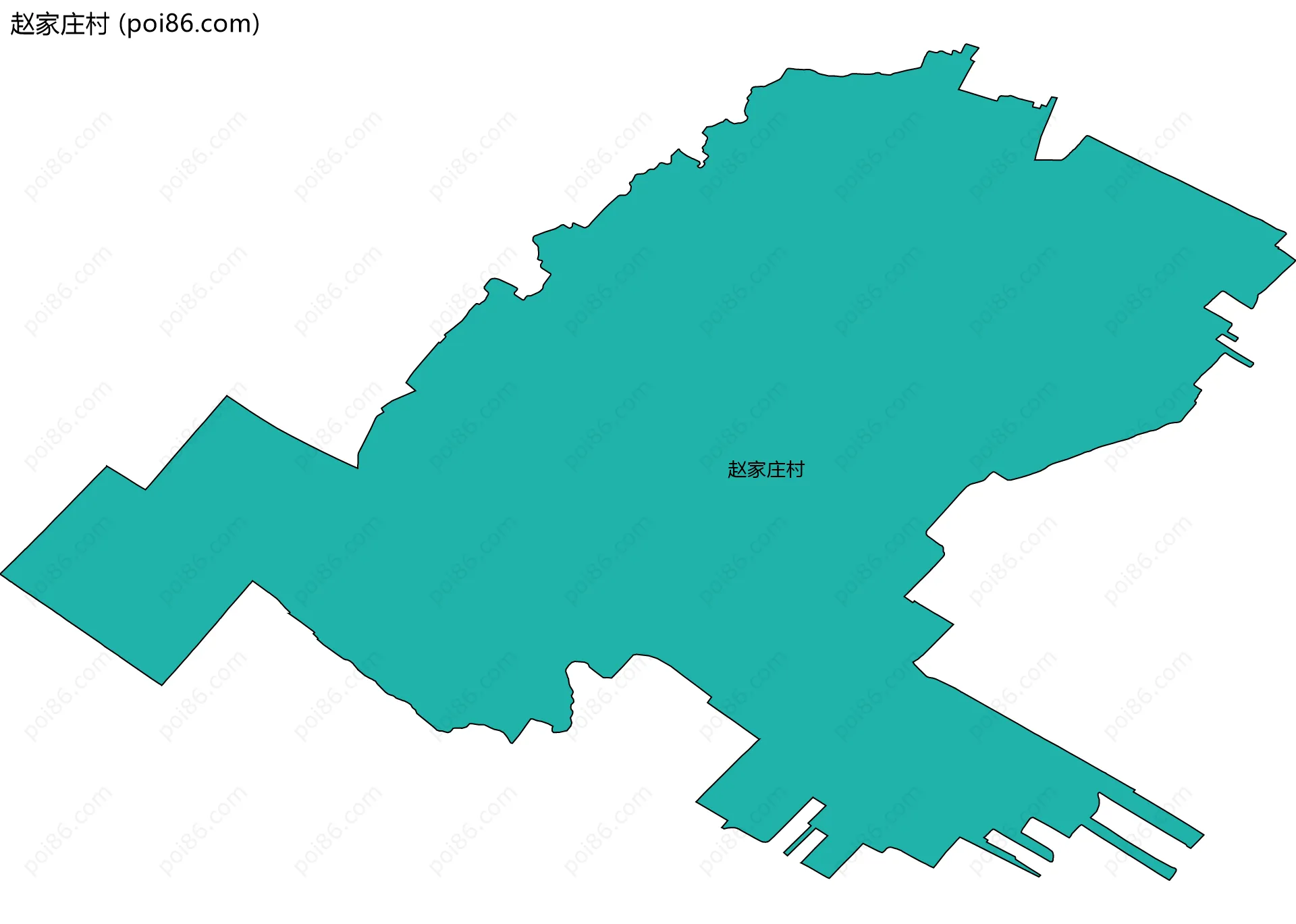 赵家庄村边界地图