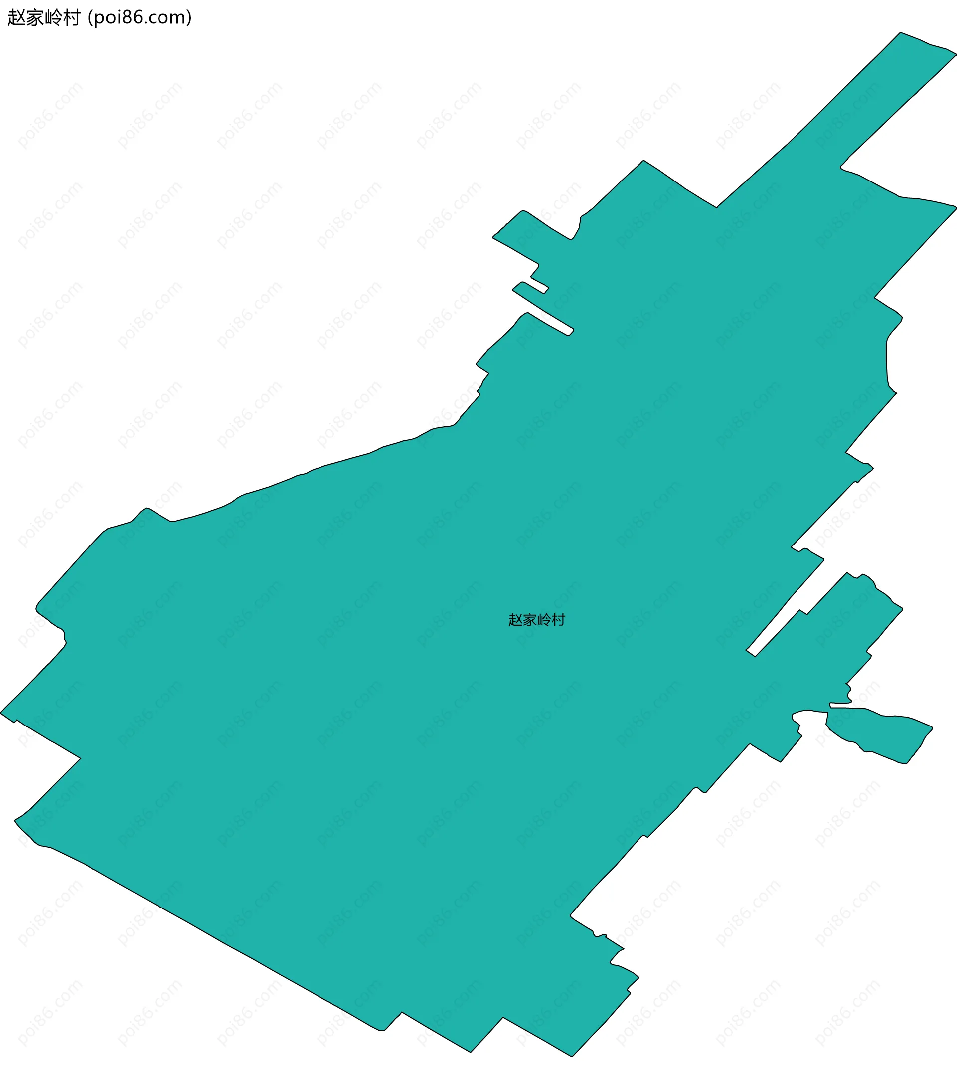 赵家岭村边界地图