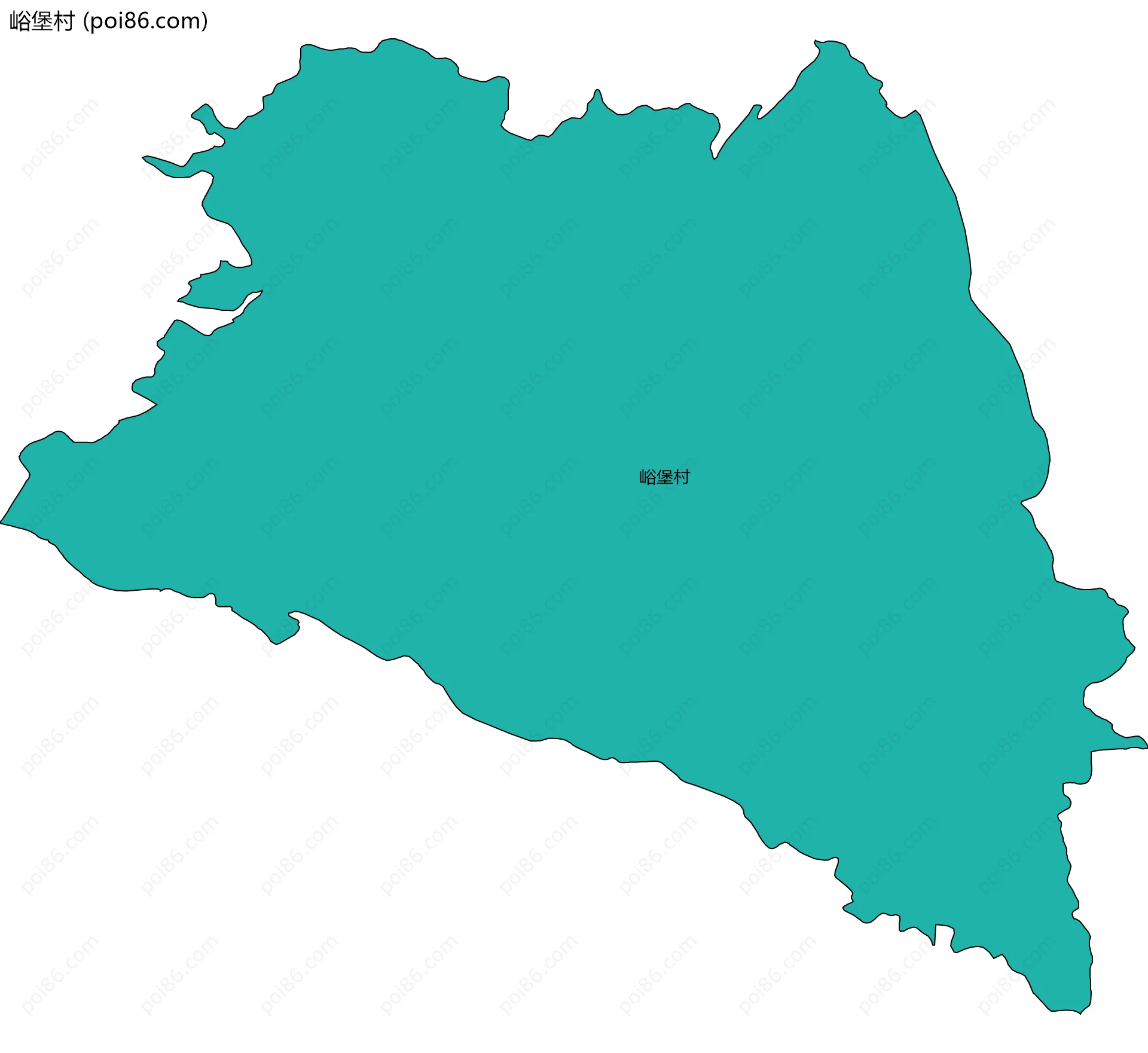 峪堡村边界地图