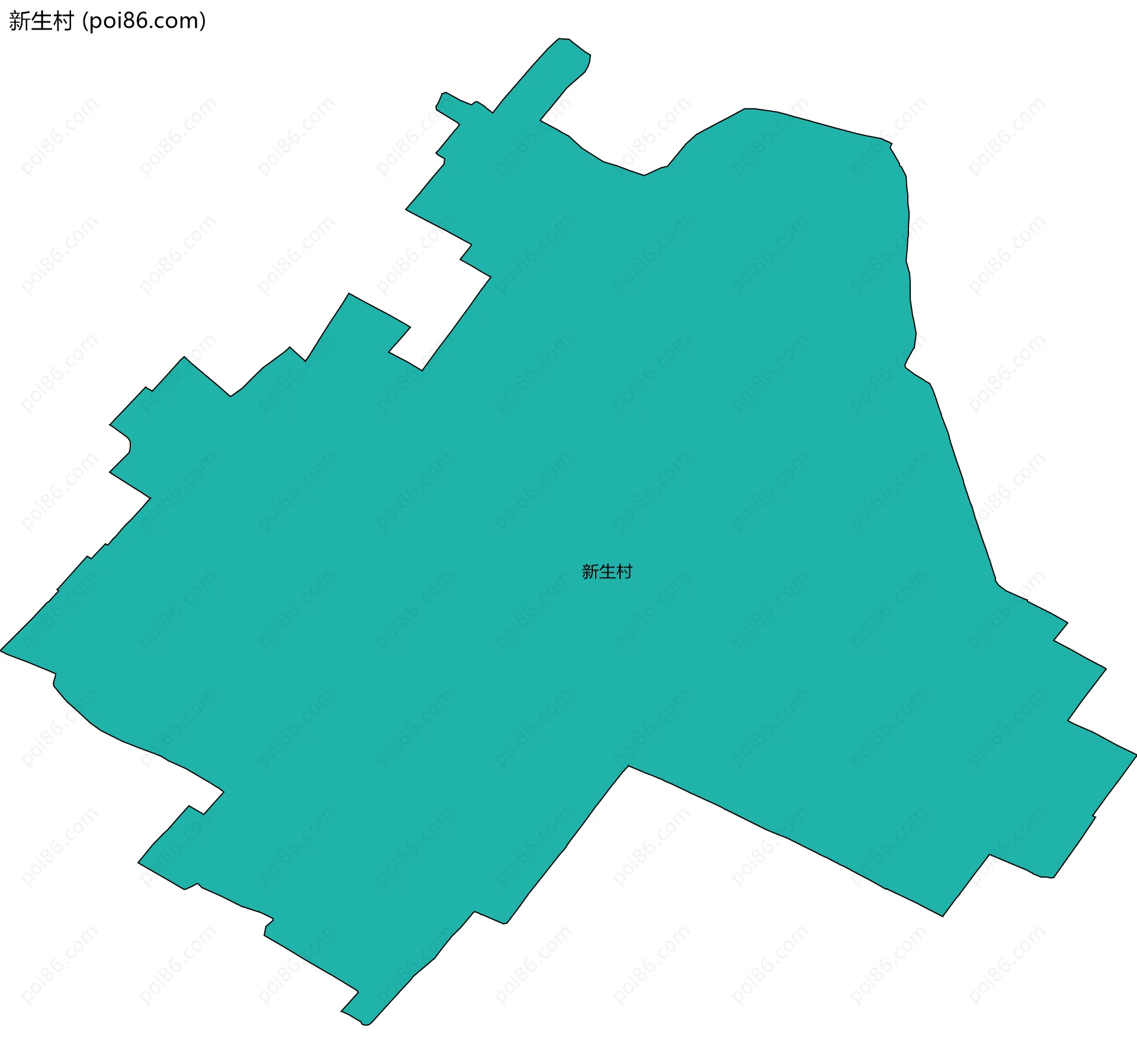 新生村边界地图