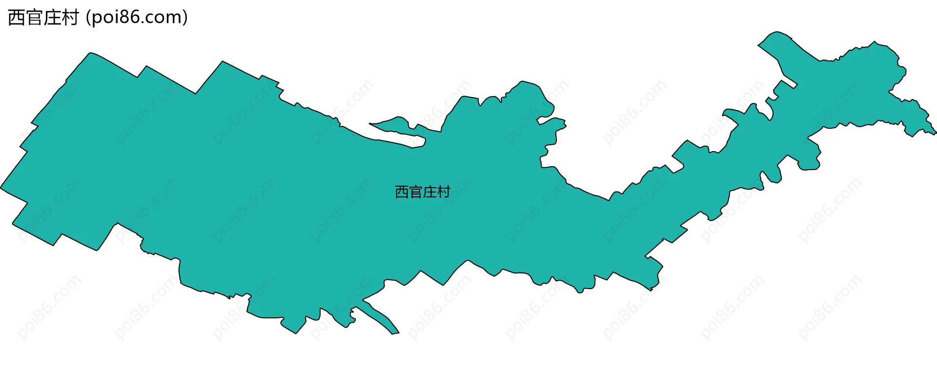 西官庄村边界地图