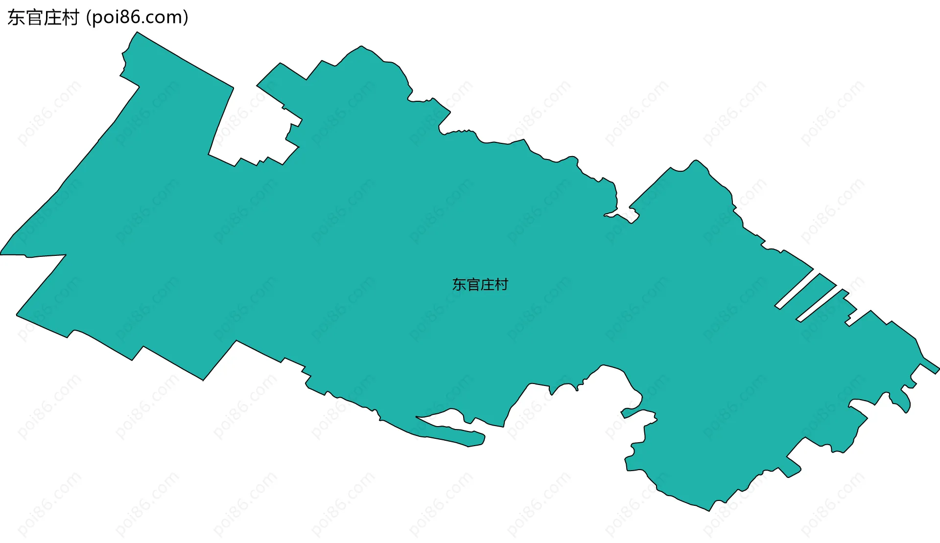 东官庄村边界地图