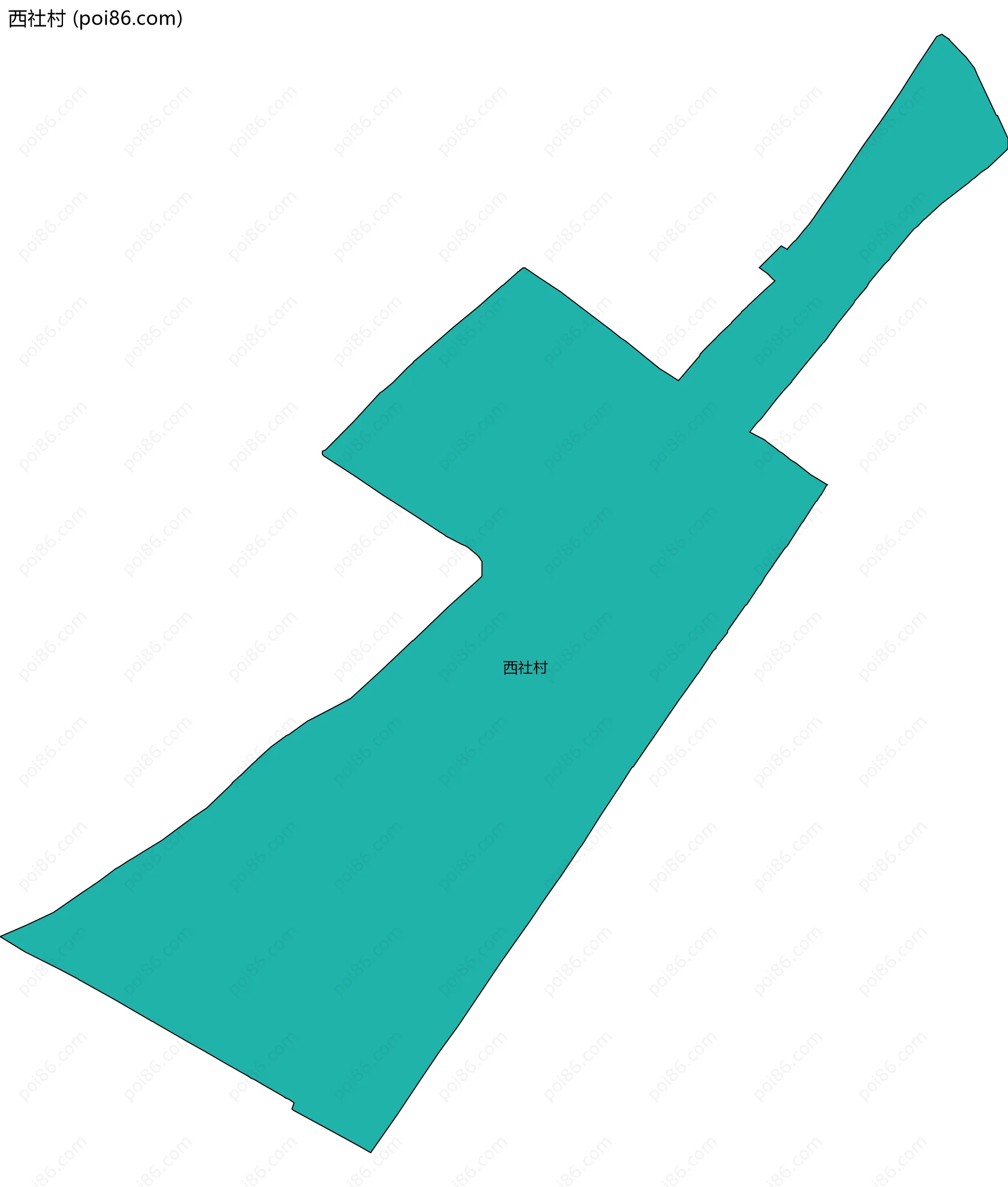 西社村边界地图