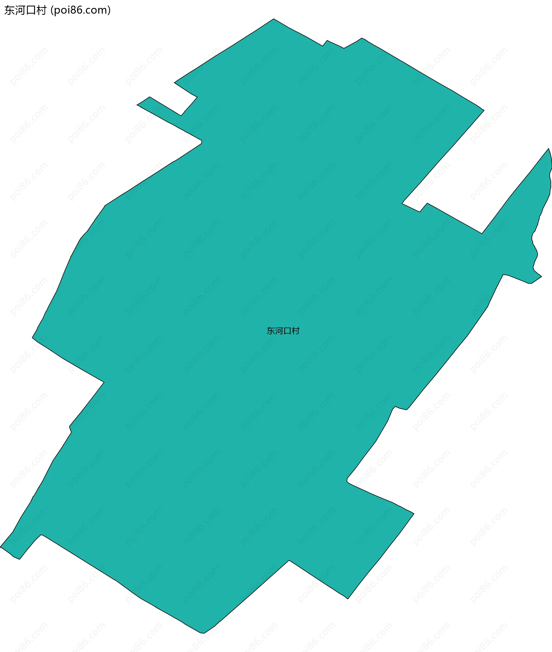 东河口村边界地图