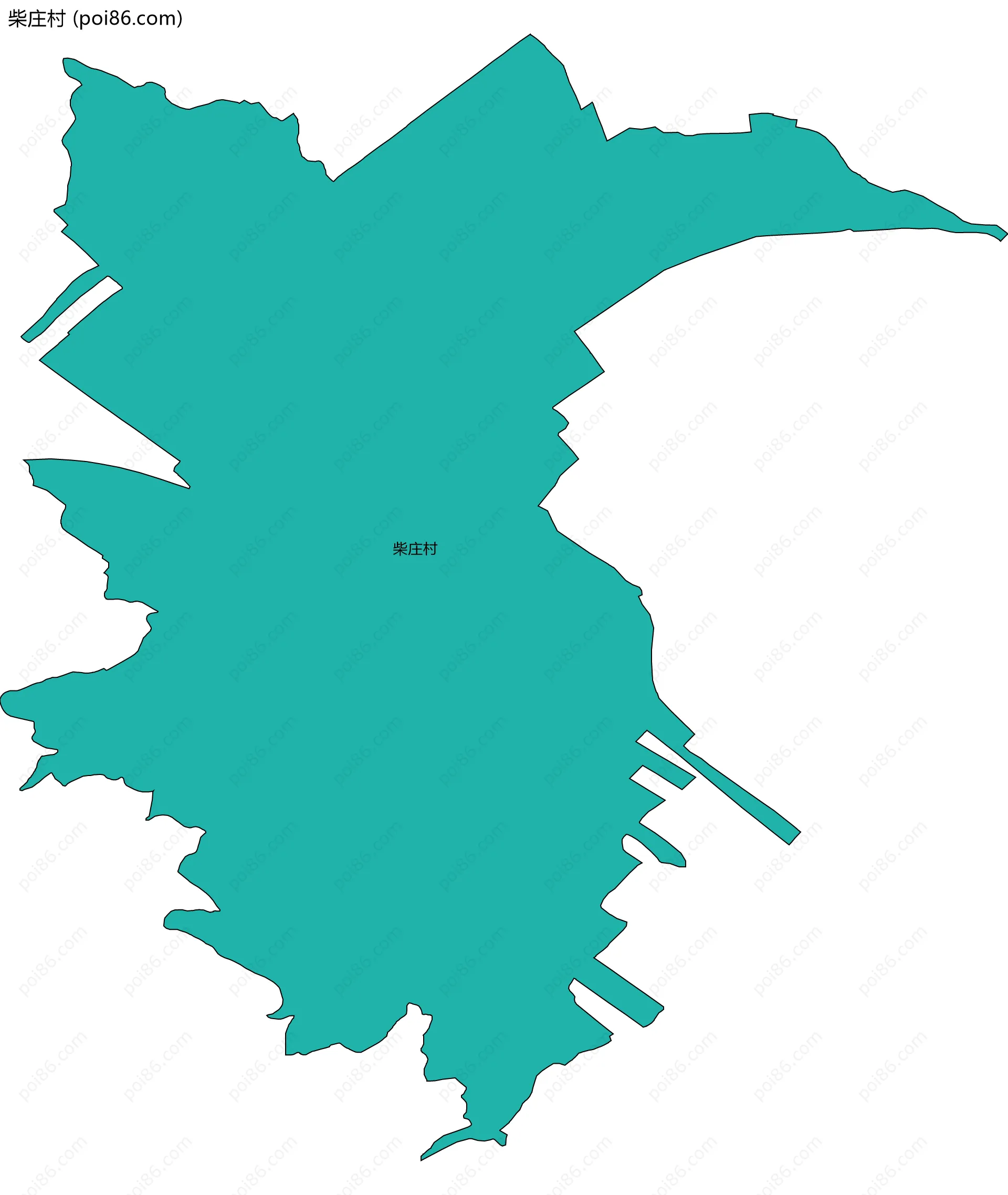 柴庄村边界地图