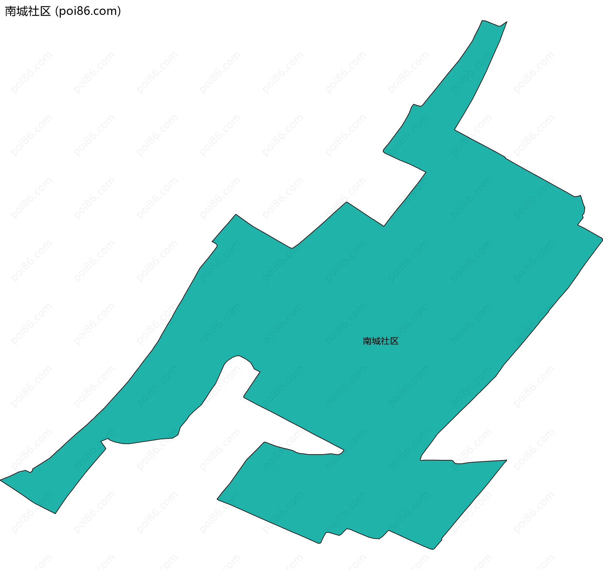 南城社区边界地图