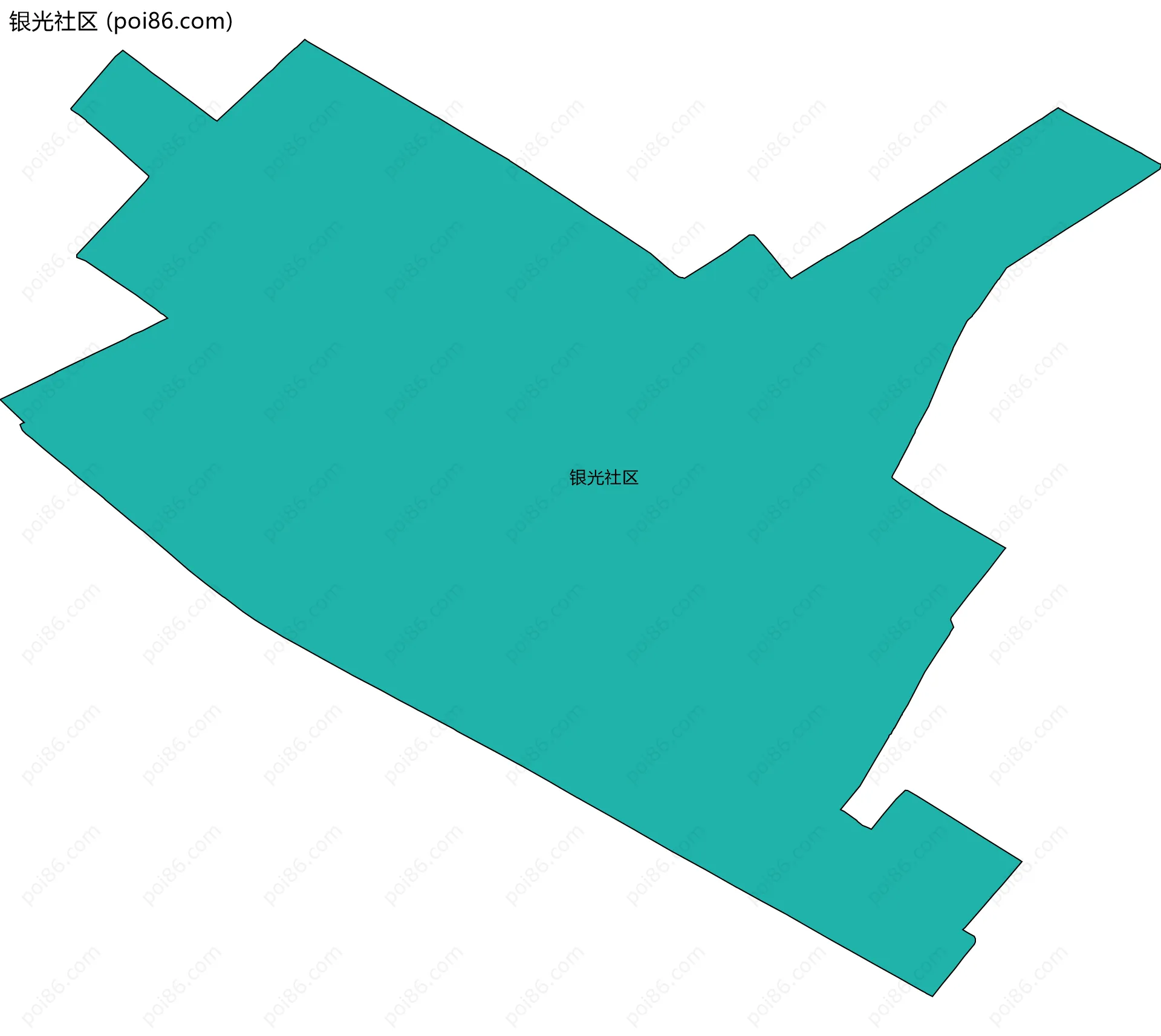 银光社区边界地图
