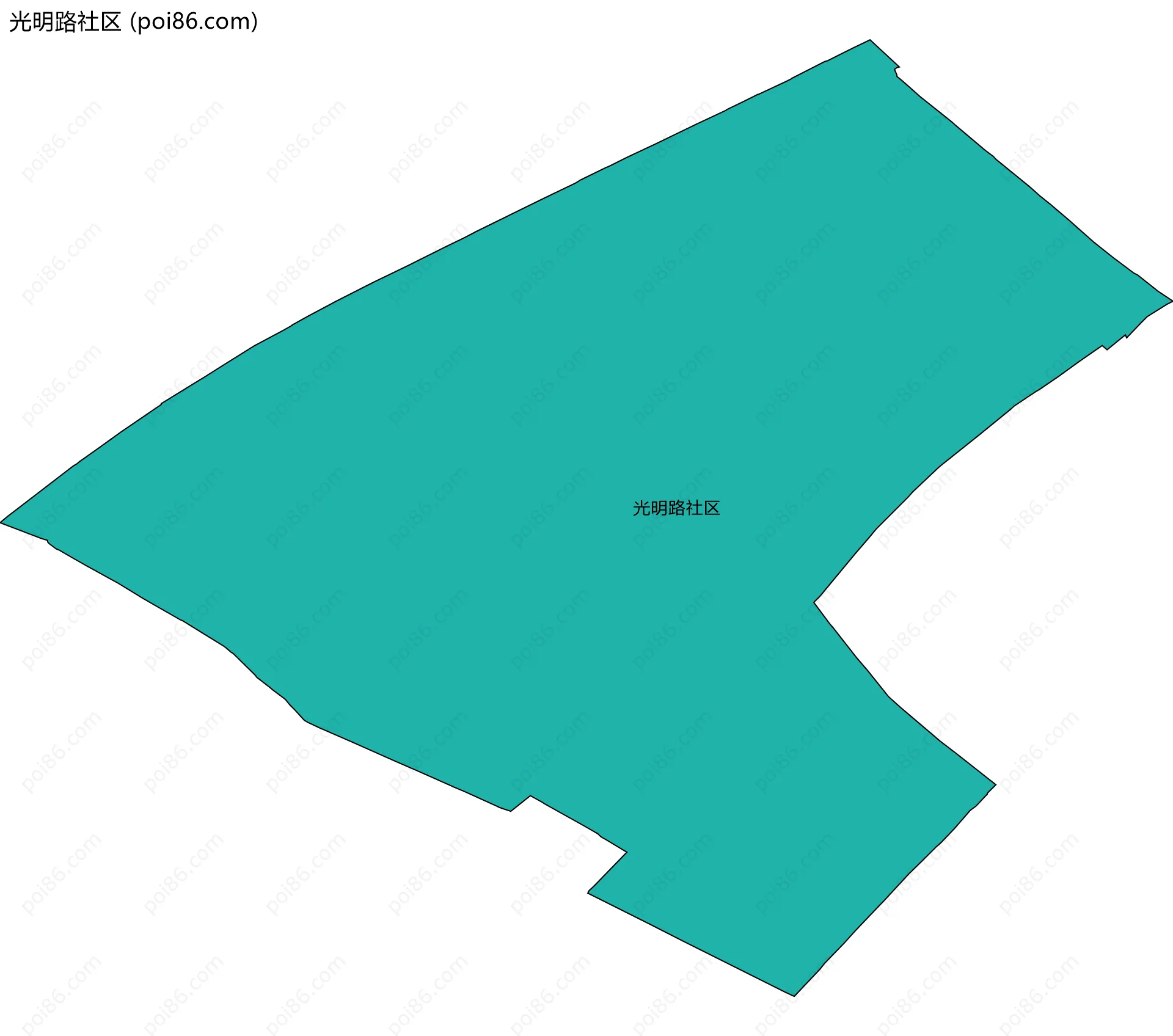 光明路社区边界地图
