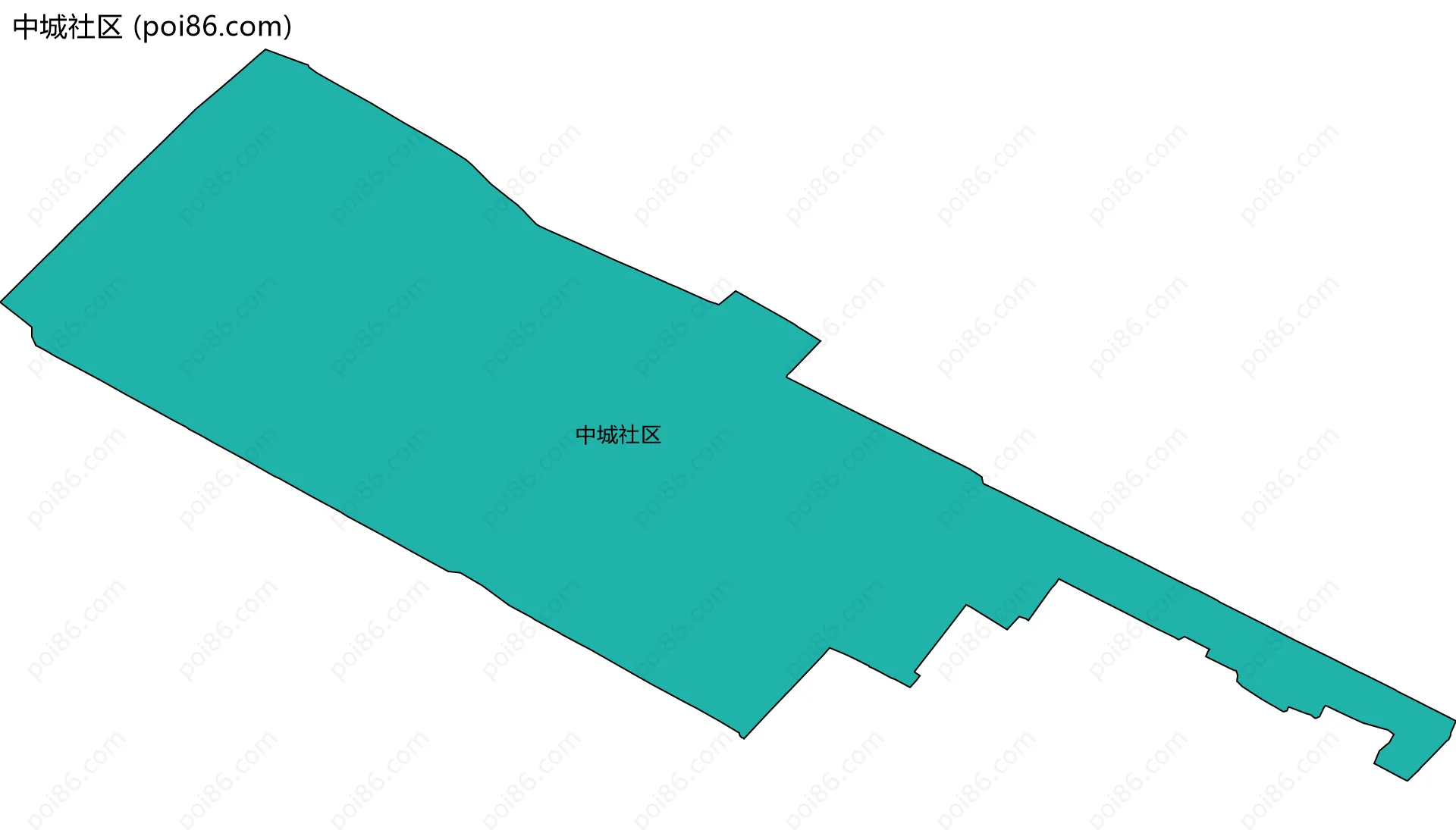 中城社区边界地图