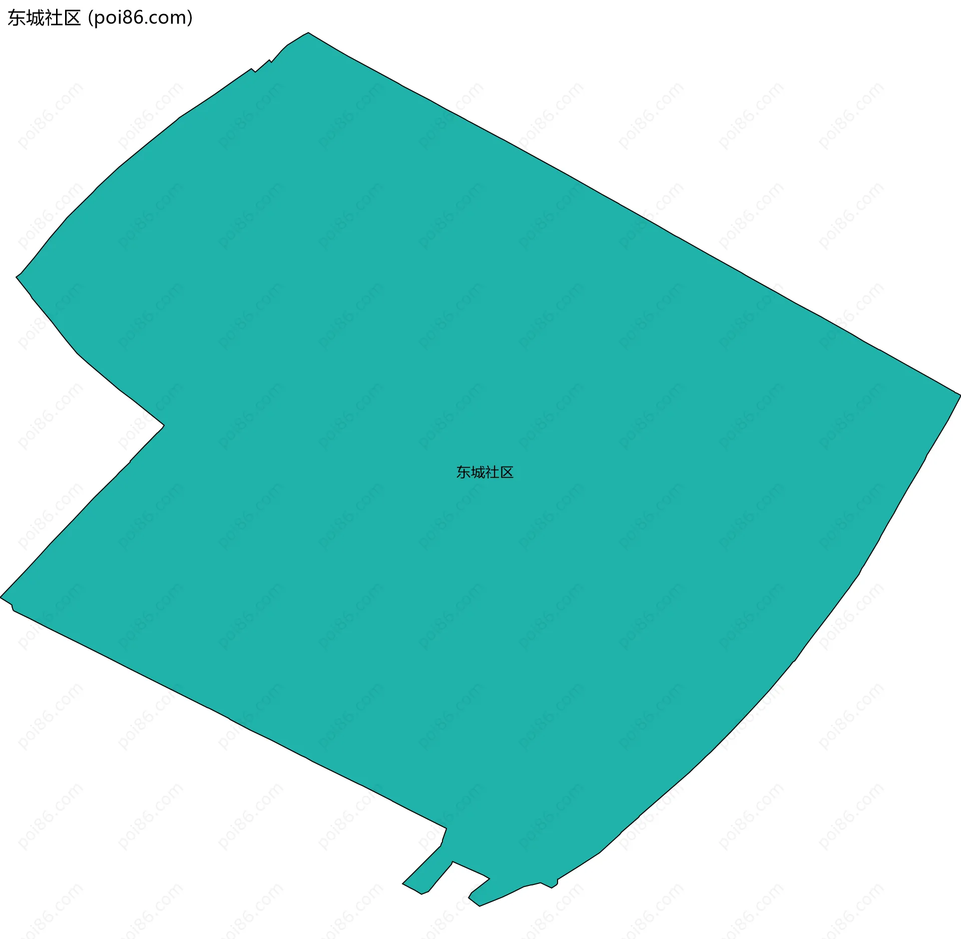 东城社区边界地图