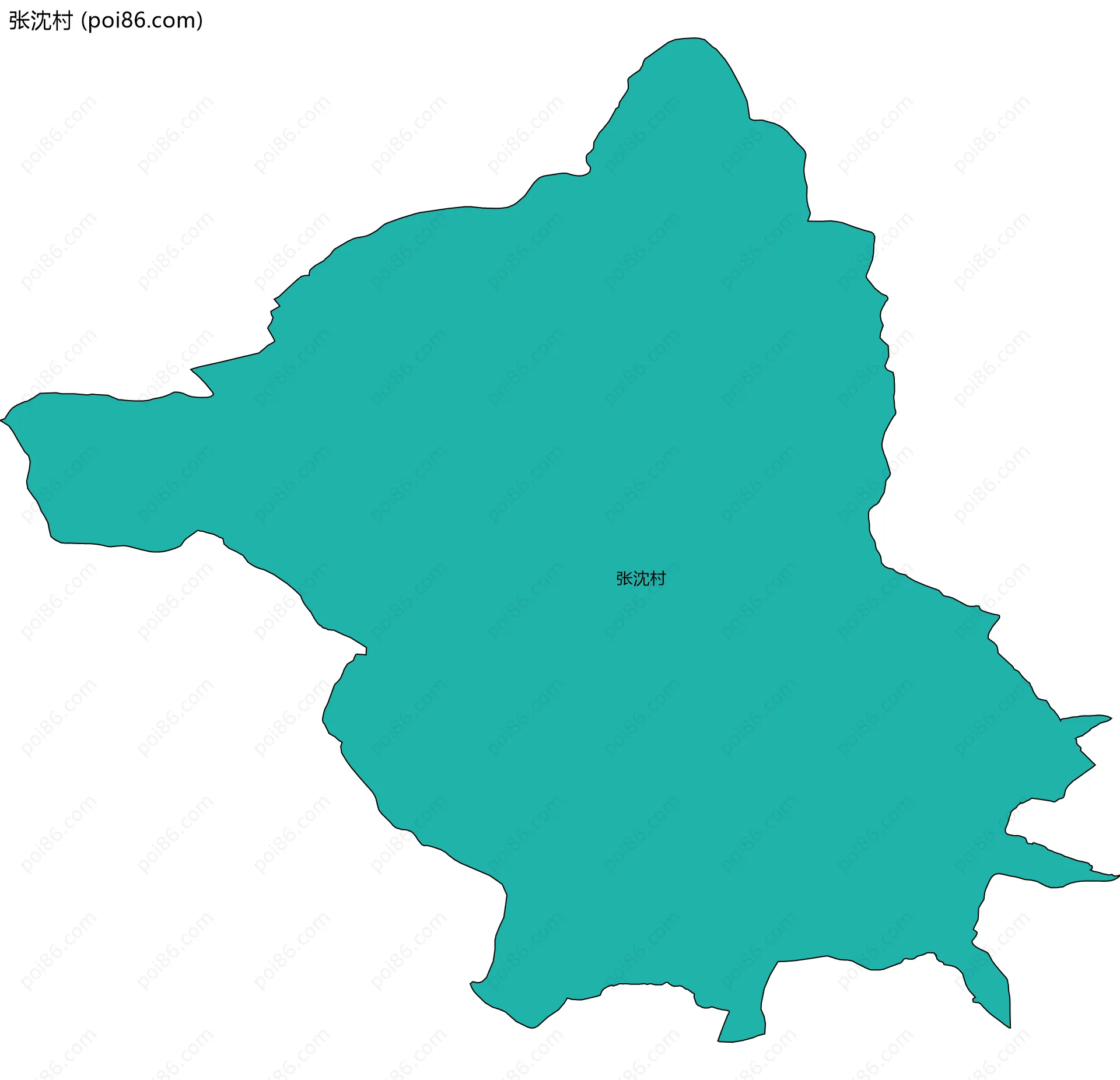 张沈村边界地图