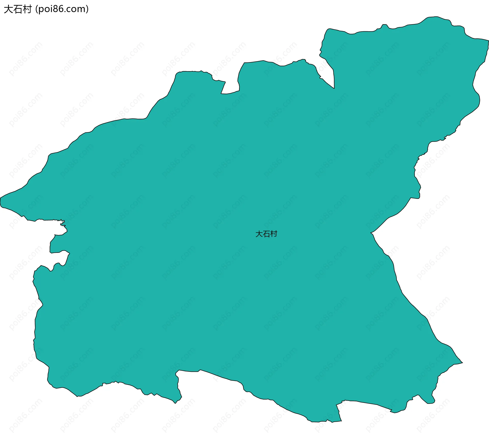 大石村边界地图