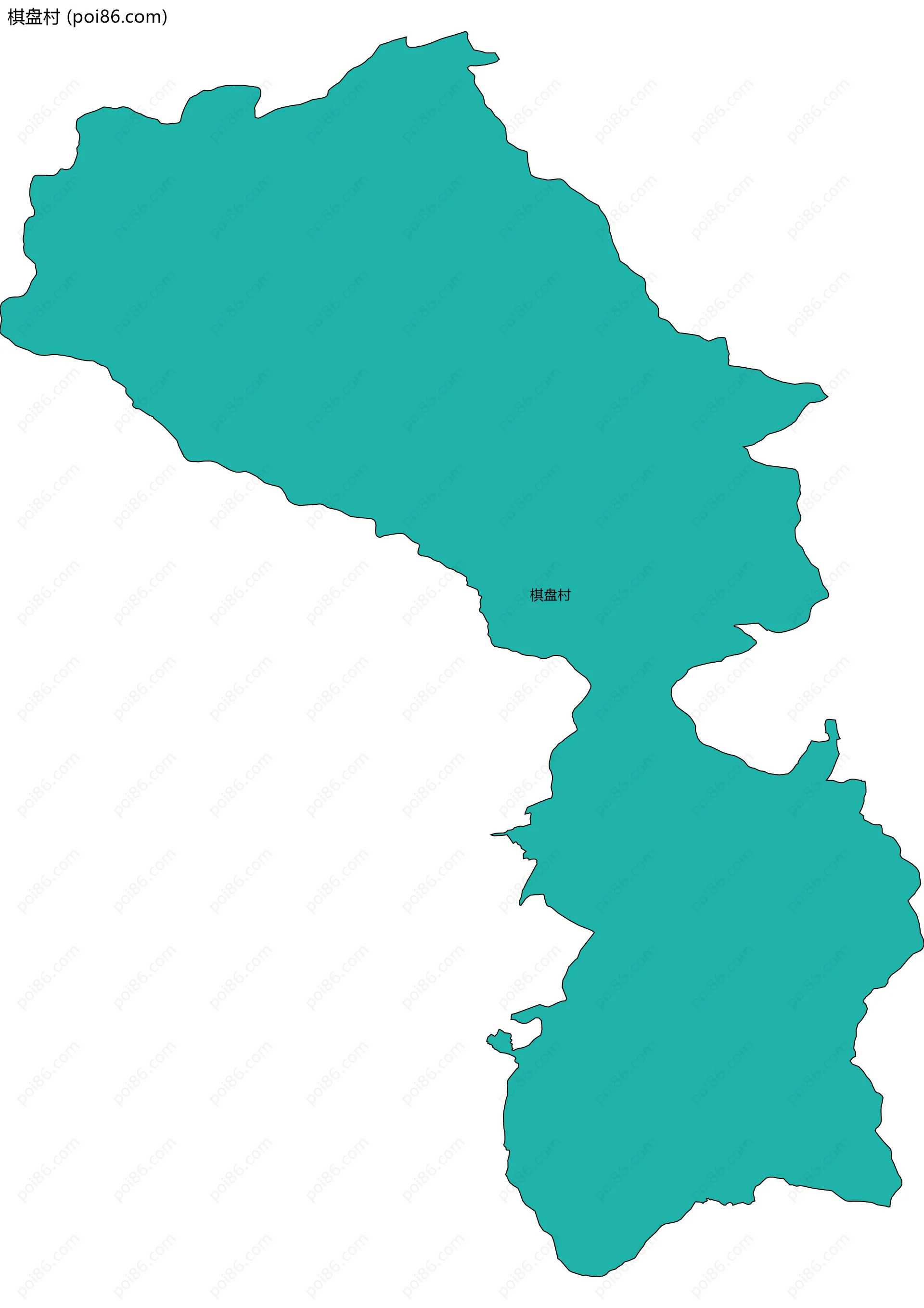 棋盘村边界地图